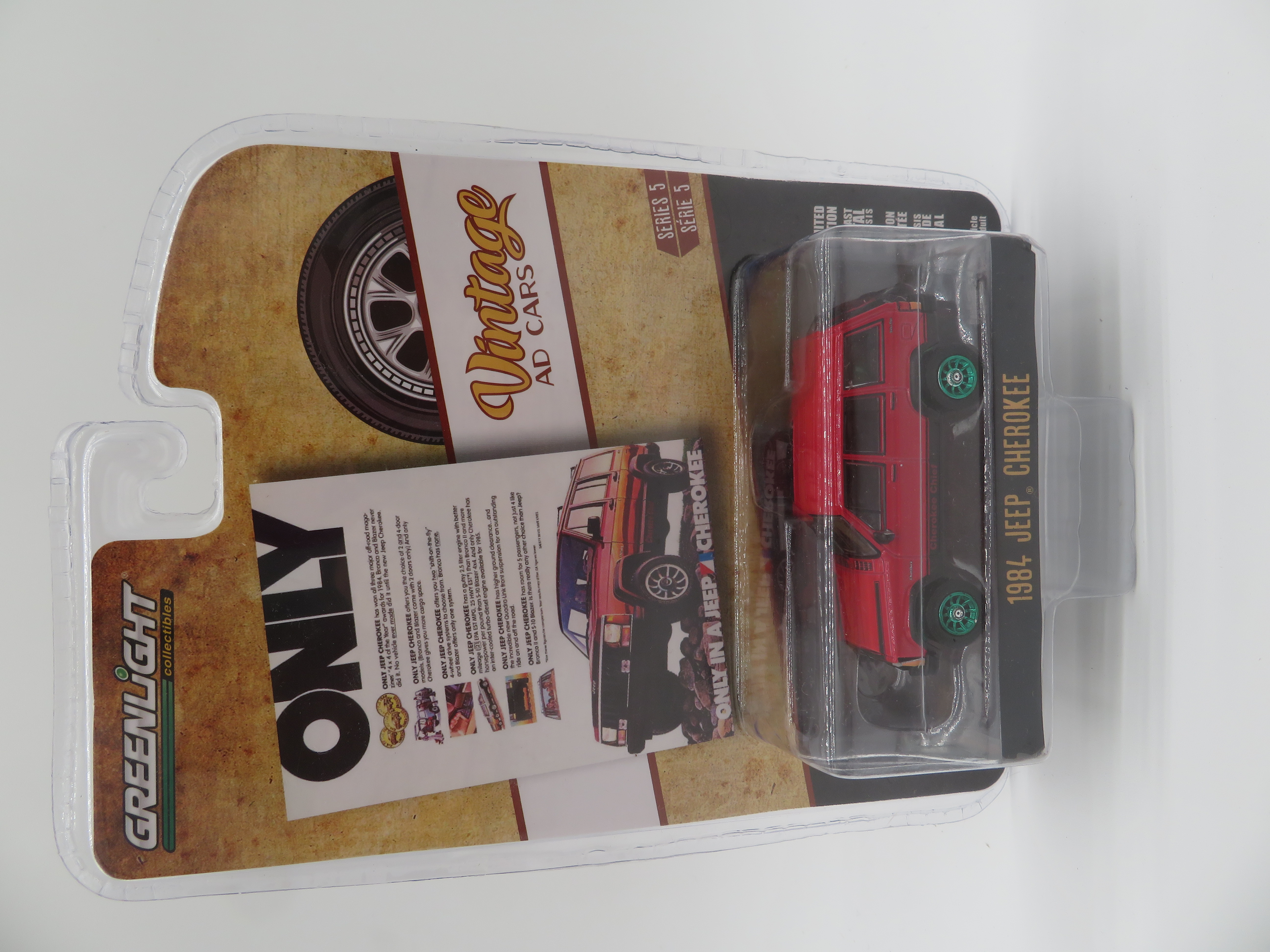 1984 Jeep Cherokee Vintage Ad Cars Series 5 1:64 Scale Green Machines