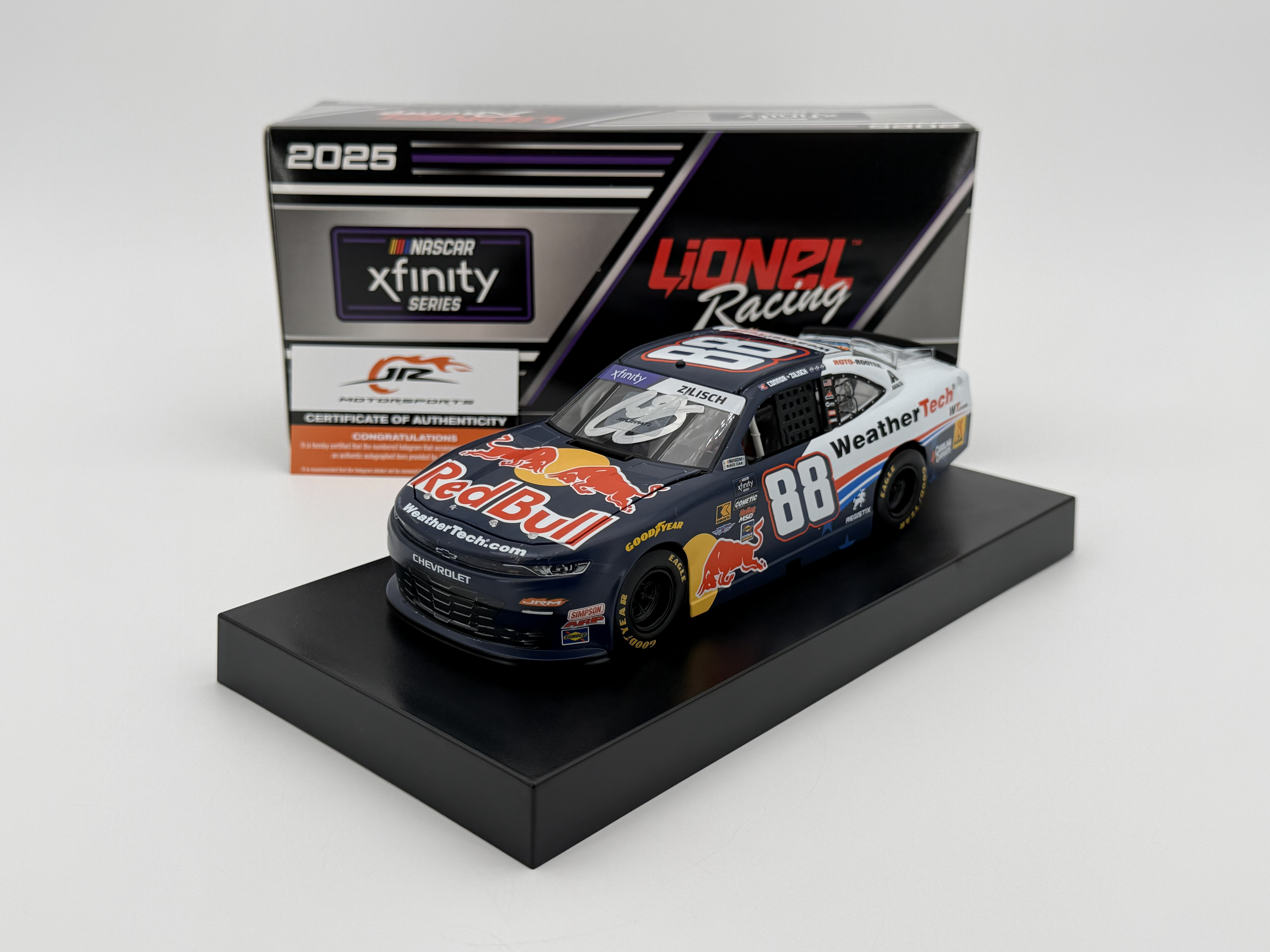 Connor Zilisch Autographed 2025 Weathertech/Red Bull 1:24 Nascar