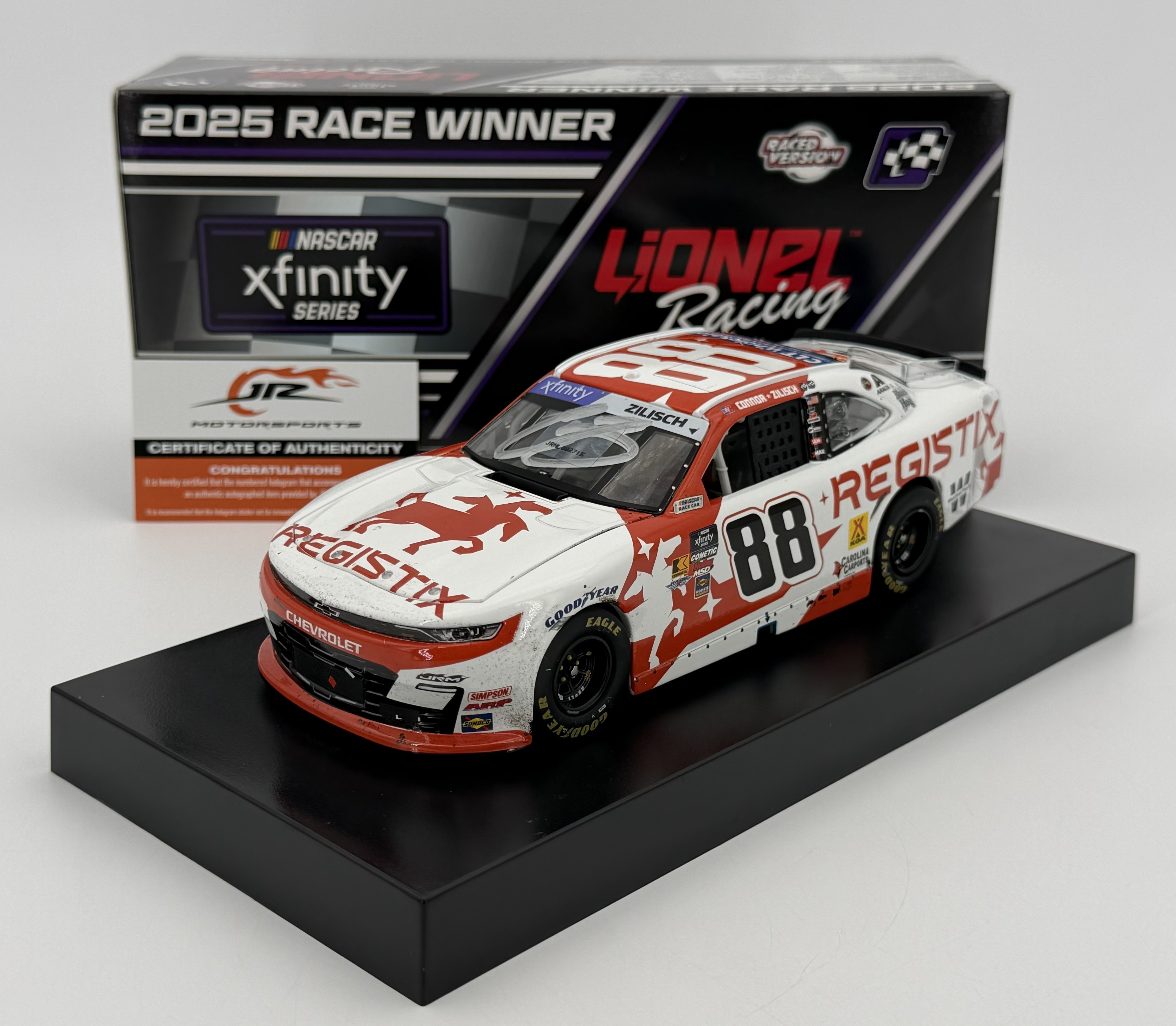 Connor Zilisch Dual Autograph 2025 Registix Pocono 06/21/25 Race