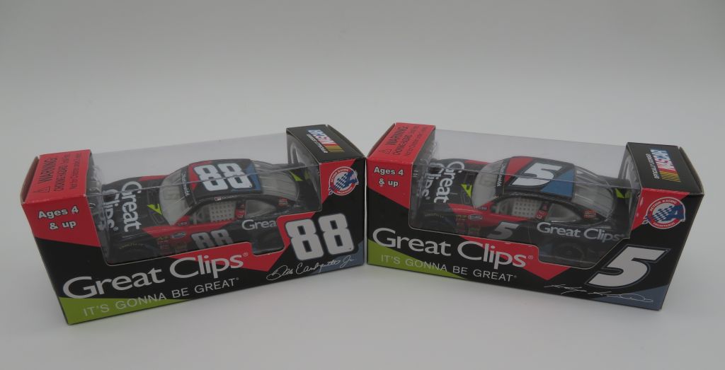 Dale Earnhardt Jr & Kasey Kahne 2013 Great Clips 2 Car Set ( 2