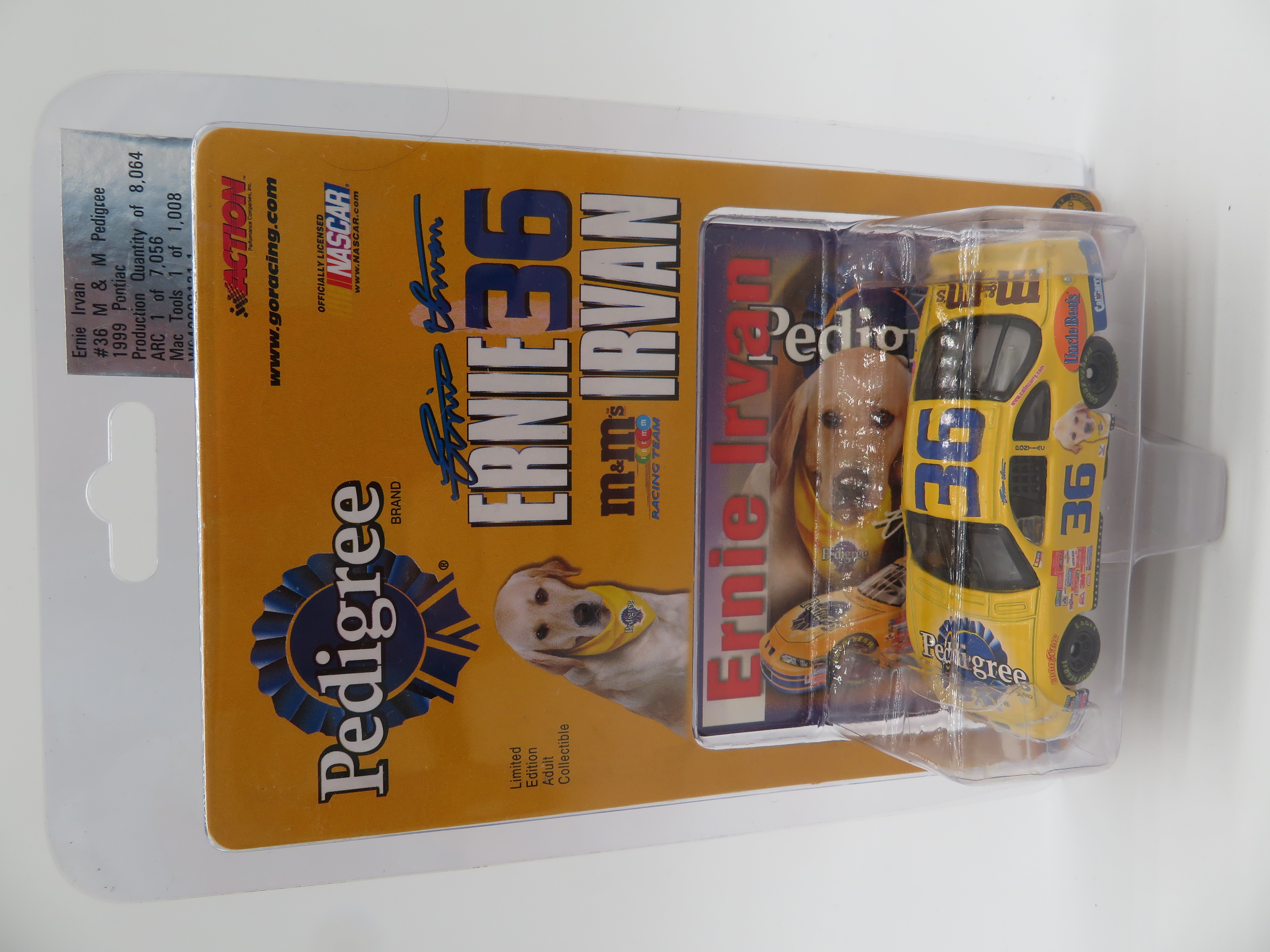 Ernie Irvan 1999 #36 M & M Pedigree 1:64 Nascar Diecast