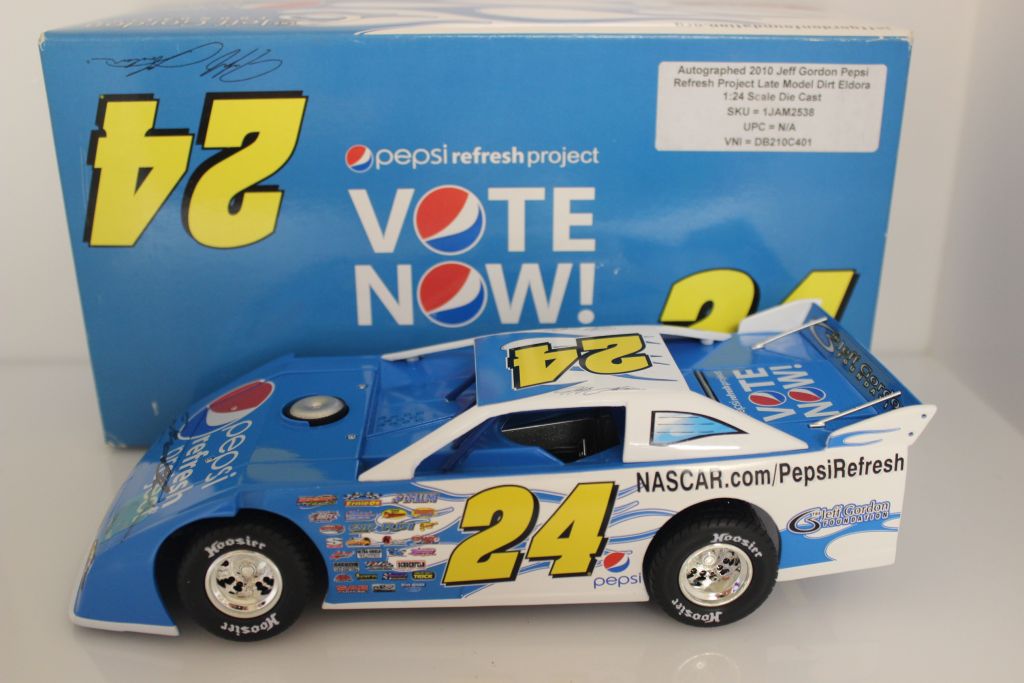 Jeff Gordon Autographed 2010 Pepsi Refresh Project Foundation 1 24 jeff-gordon-autographed-2010-pepsi-refresh-project-foundation-1-24