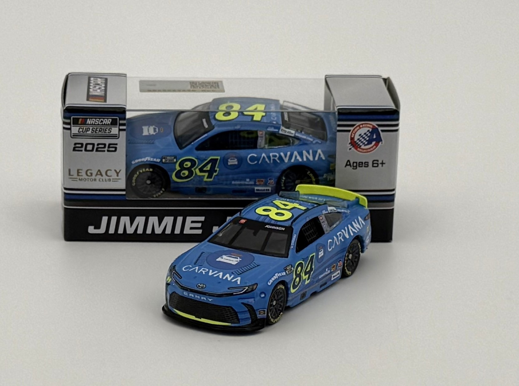 たかちゃん出品　3/26 ナスカー 1/64 ジョーダン x3 Jimmie Johnson 2025 Carvana 700th Start 1:64 Nascar Diecast