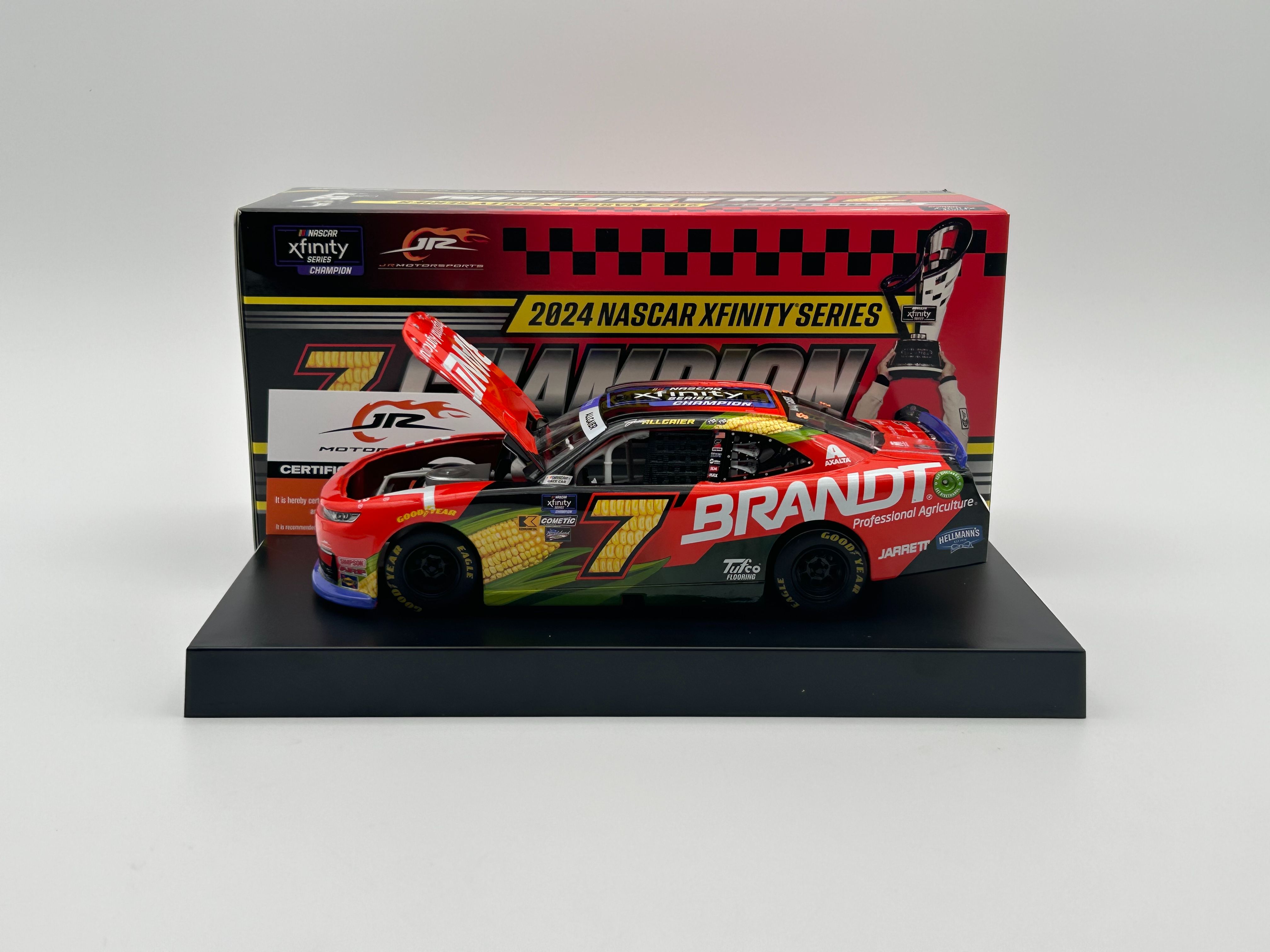 NASCAR オフィシャル ダイキャストモデル 1/24 Justin Allgaier Autographed 2024 Xfinity Series Champion 1:24