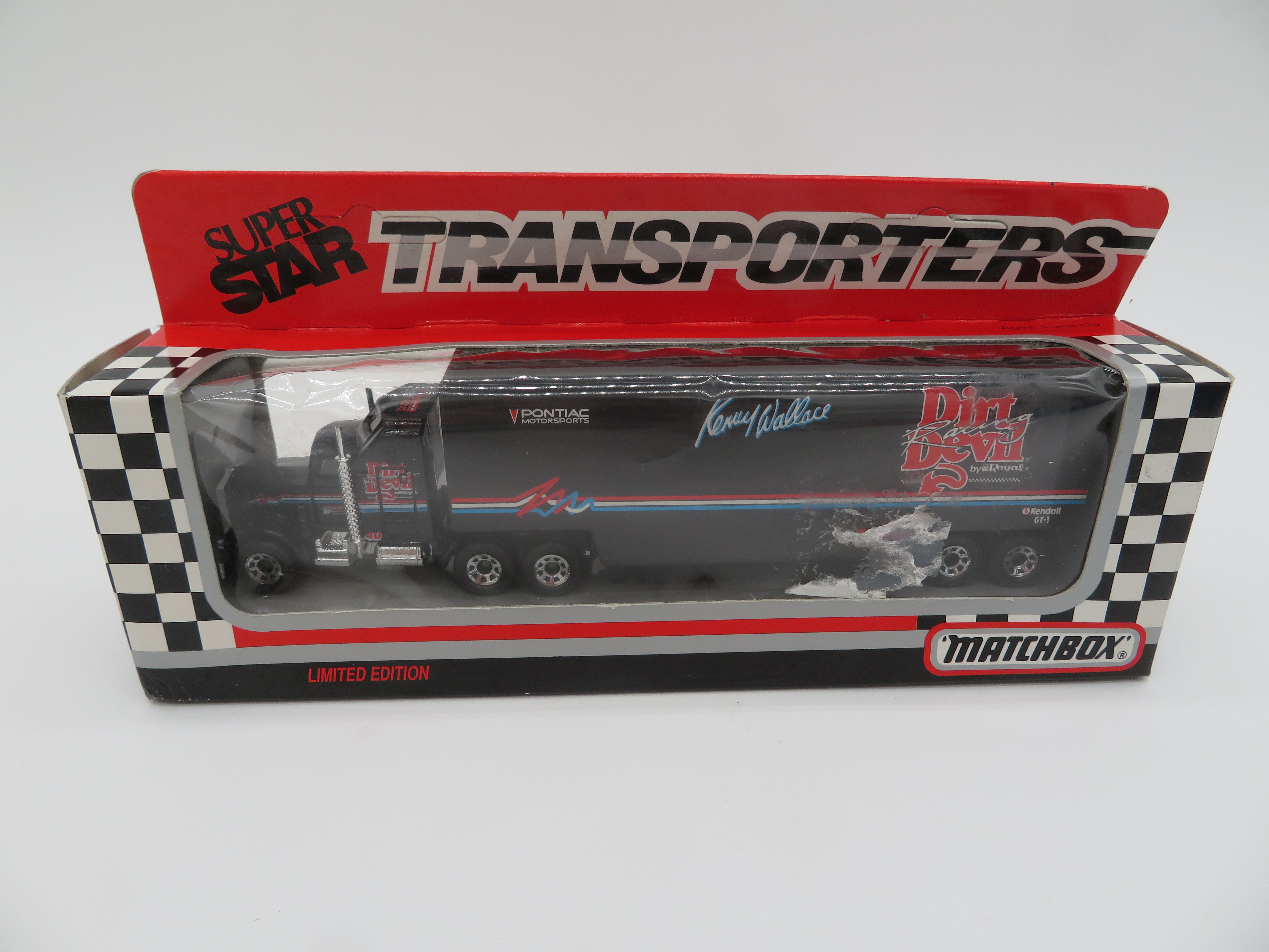 ホヌ✕3 コンプリート1/500 約15cm Kenny Wallace Dirt Devil 1:64 Matchbox Transporter Nascar