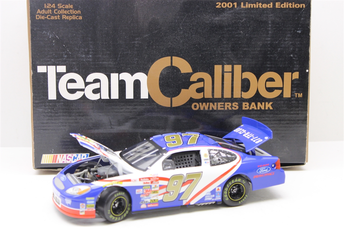 Kurt Busch Autographed #97 2001 100 Years of Ford Racing 1:24 Team Caliber  Owners Bank Nascar Diecast