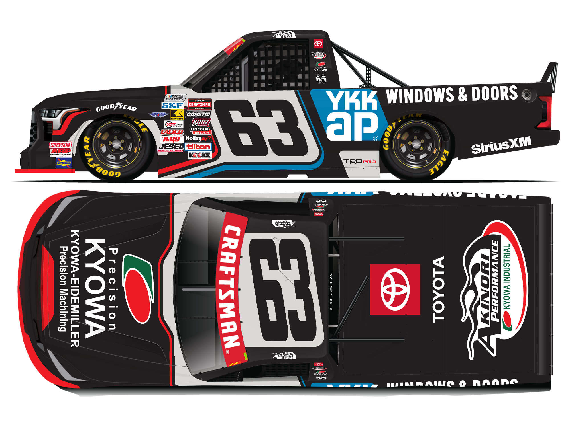 Akinori Ogata 2025 Kyowa Industrial/YKK AP 1:64 Nascar Diecast