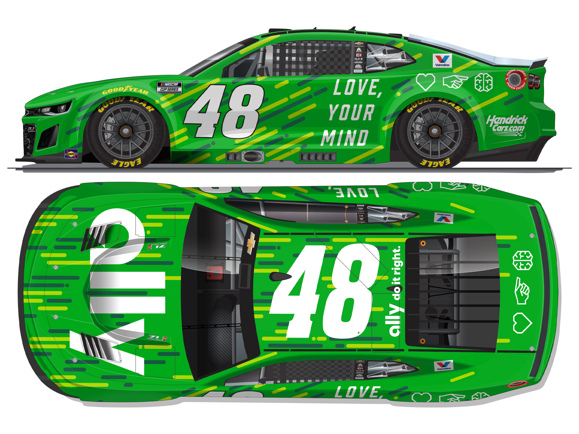 Alex Bowman 2025 Ally/Ad Council 1:64 Nascar Diecast