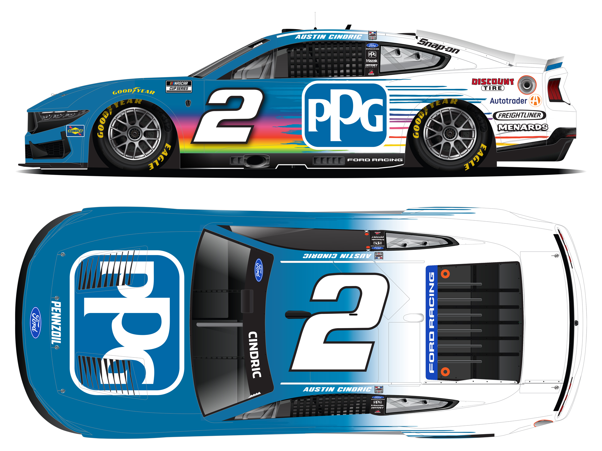 Austin Cindric 2026 PPG 1:24 Nascar Diecast