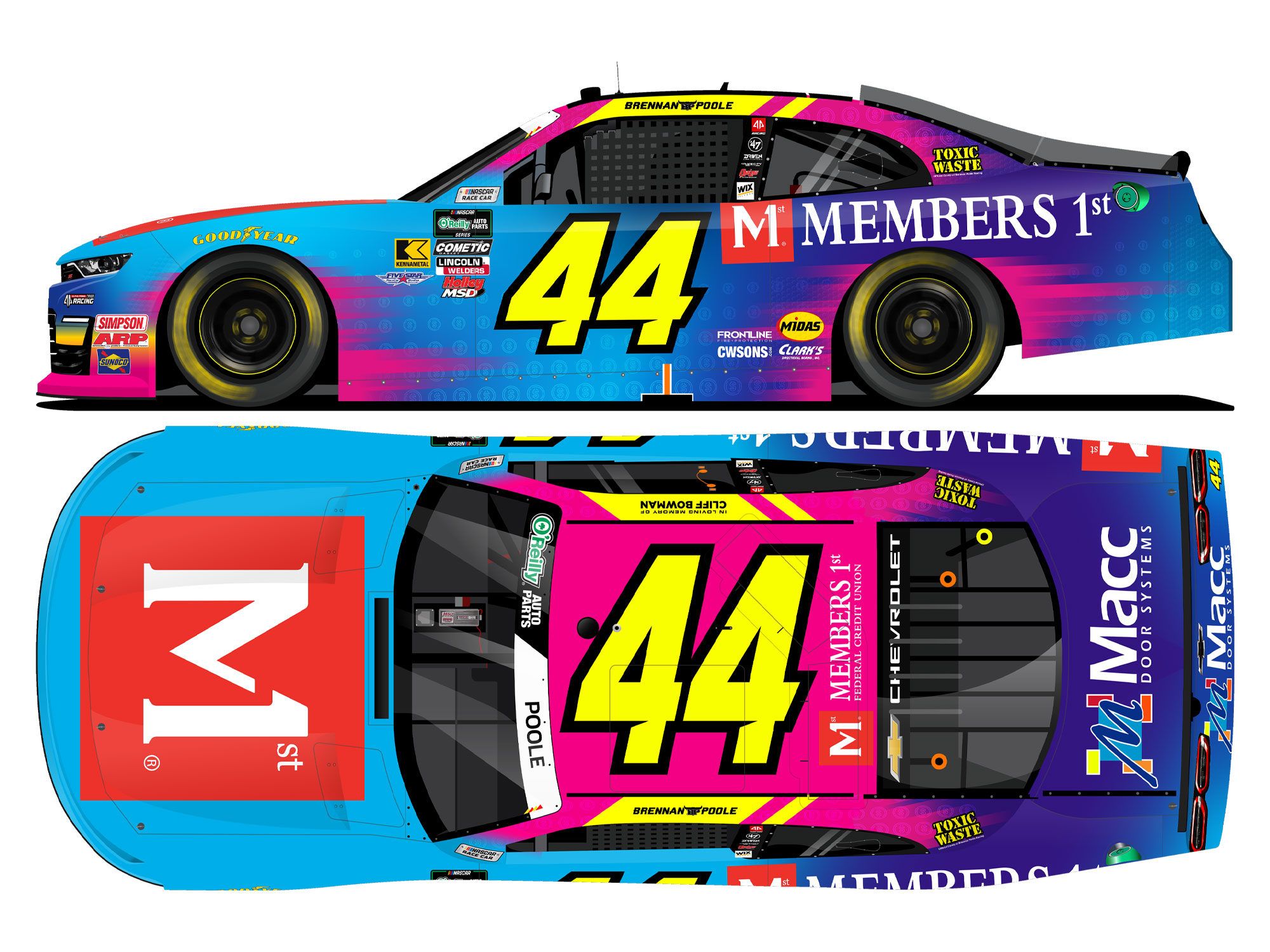 Brennan Poole 2026 Members 1st 1:64 Nascar Diecast