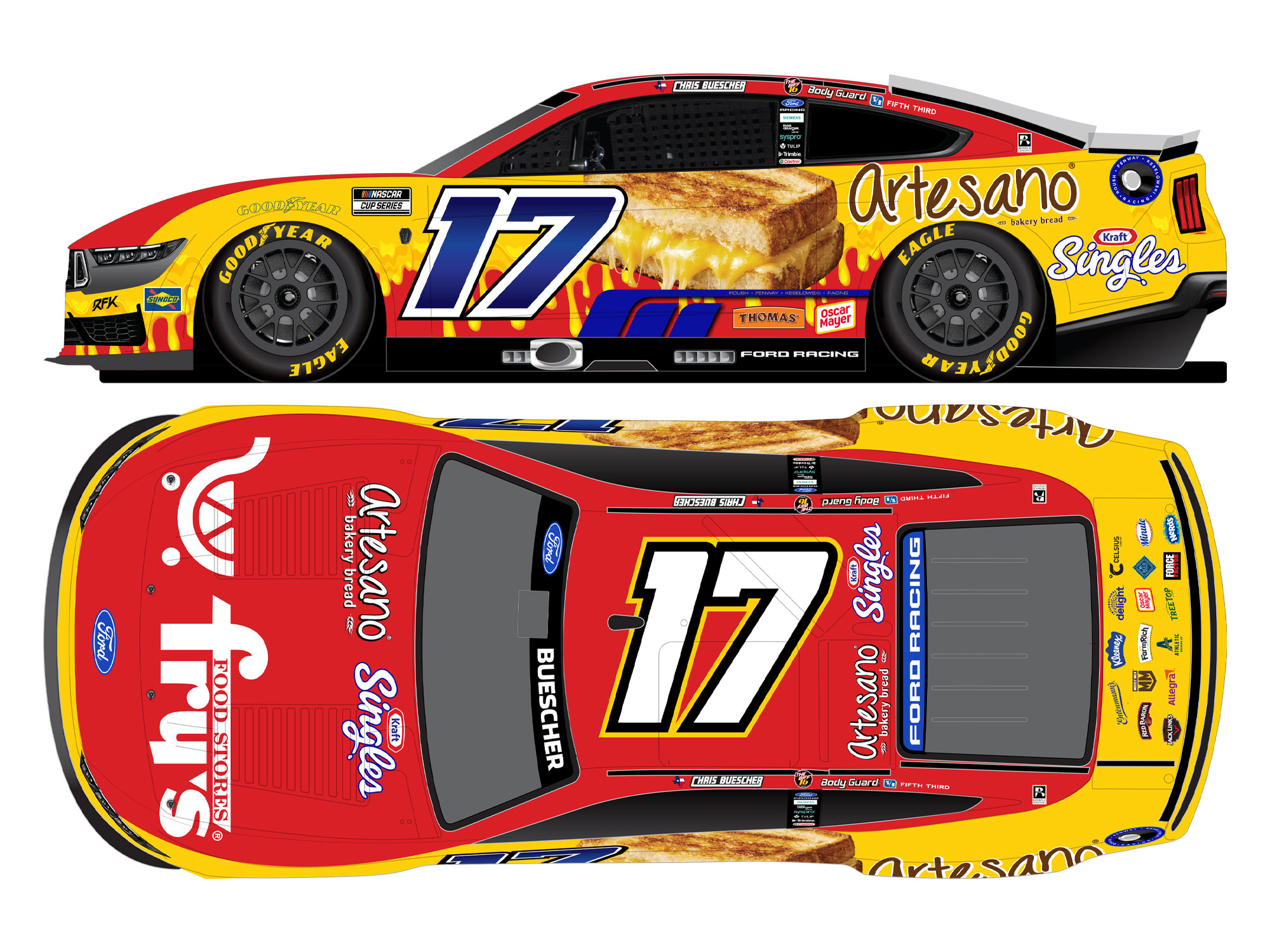 Chris Buescher 2026 Fry's/Artesano 1:64 Nascar Diecast