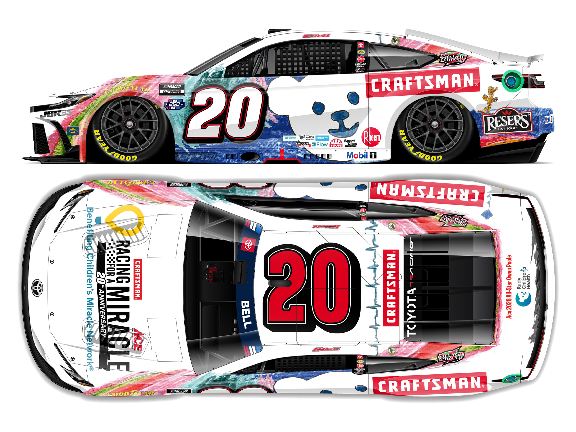 Christopher Bell 2026 Craftsman Racing For A Miracle 1:24 Galaxy