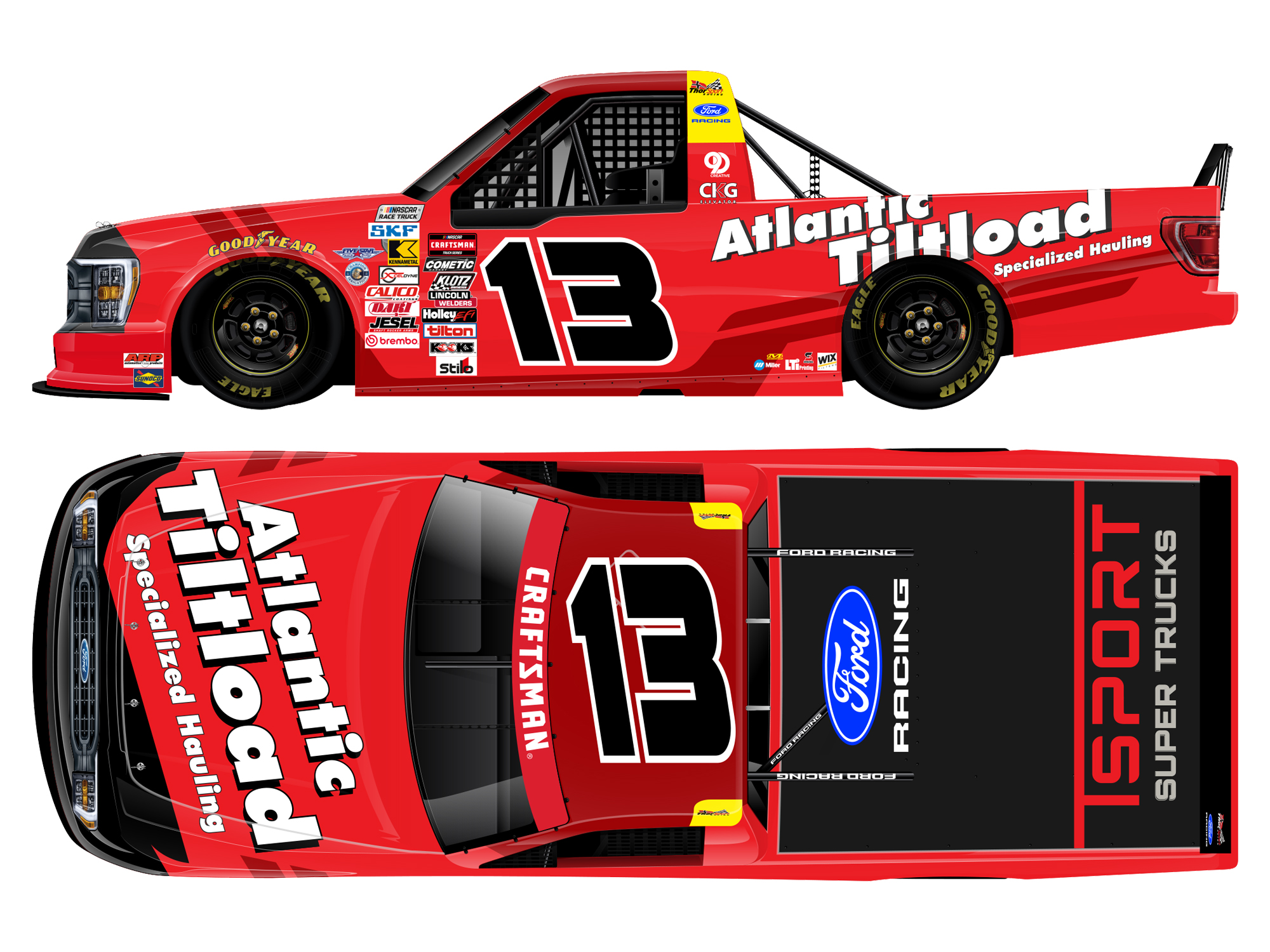 Cole Butcher 2026 Atlantic Tiltload 1:64 Nascar Diecast - Truck Series