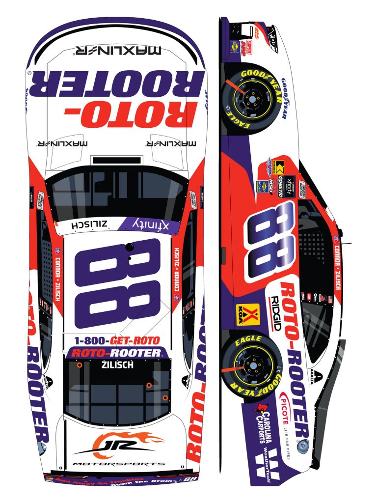Connor Zilisch 2025 Roto Rooter 1:64 Nascar Diecast