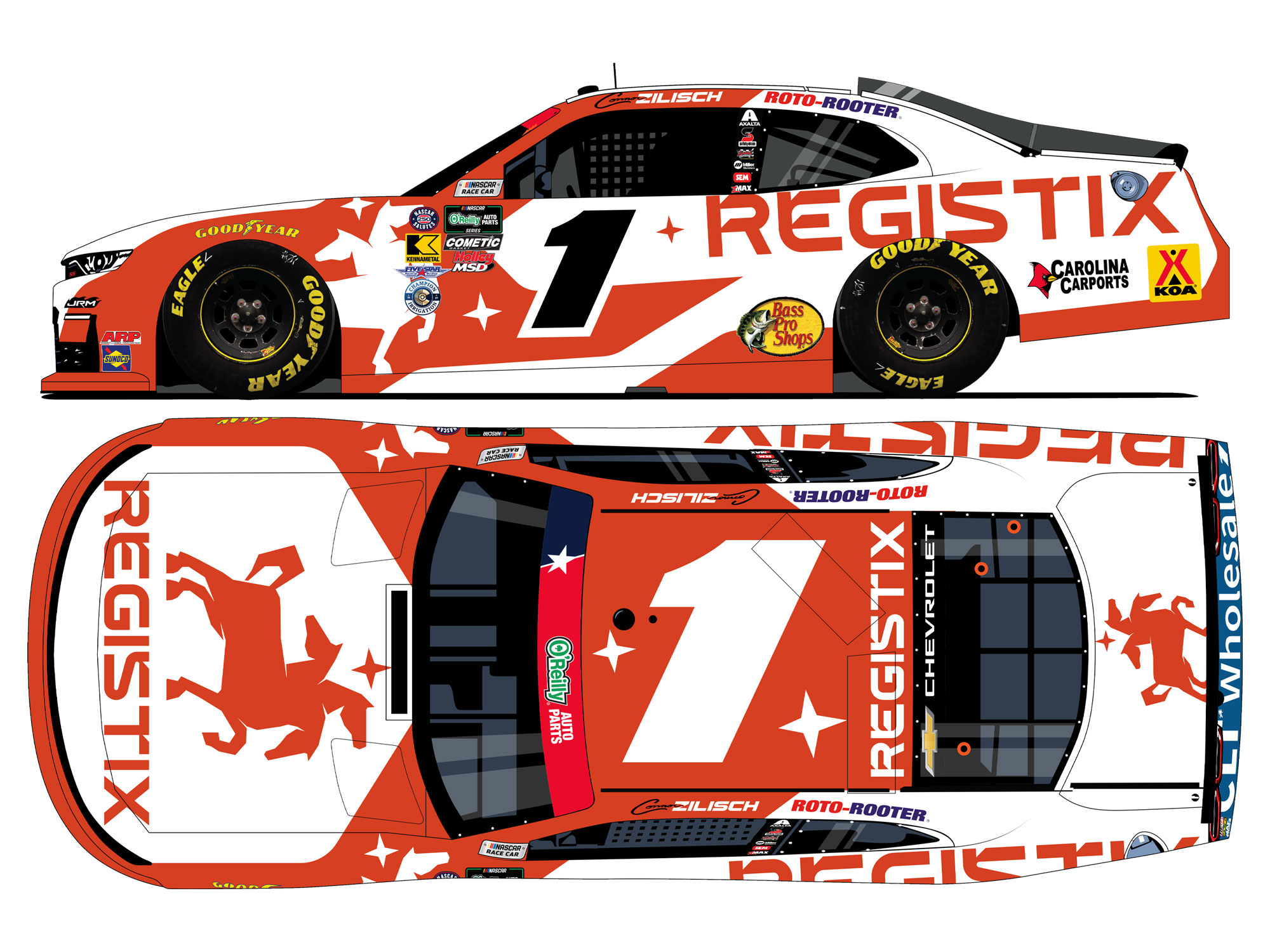 Connor Zilisch 2026 Registix 1:24 Galaxy Nascar Diecast - O'Reilly