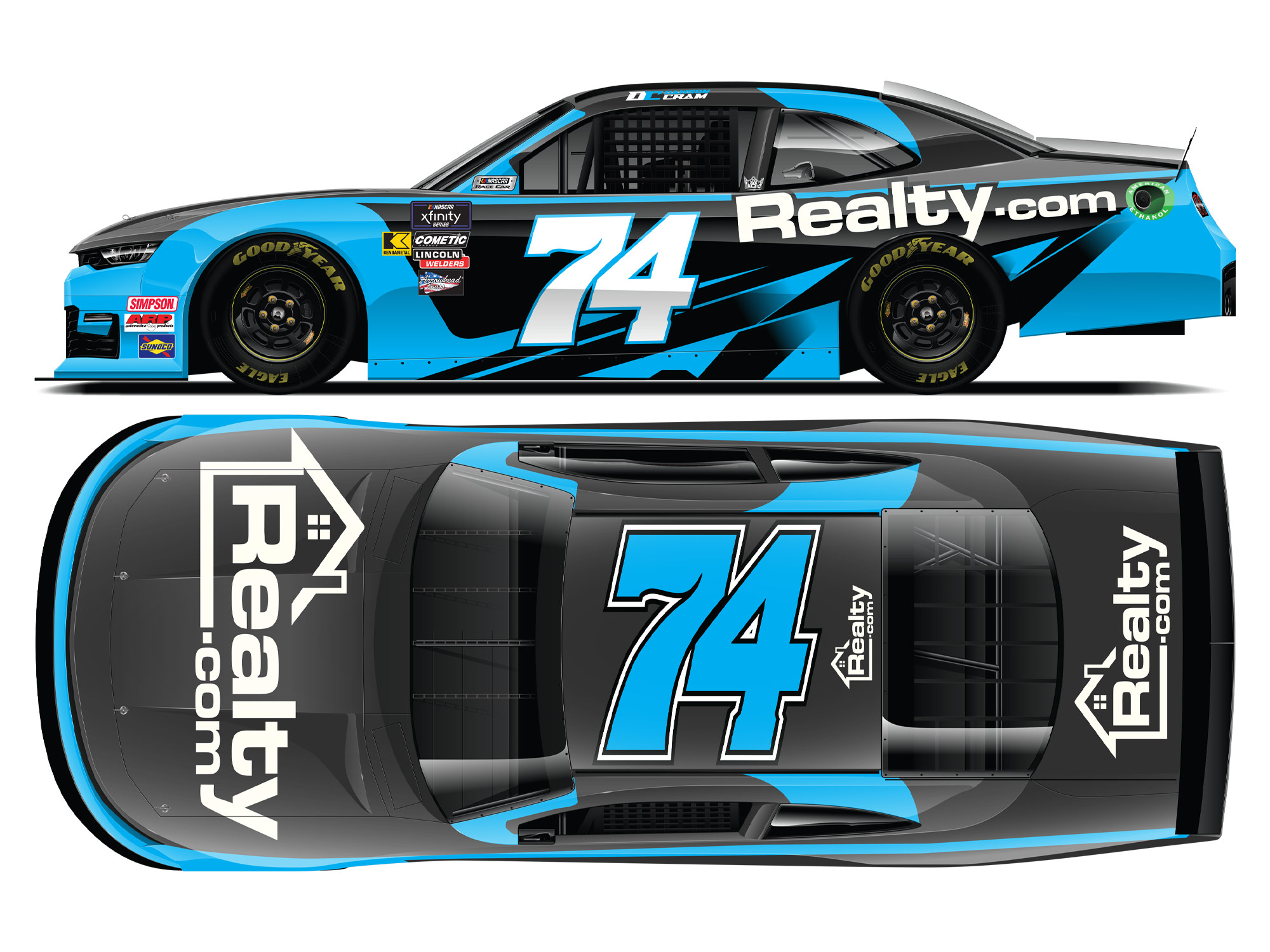 Dawson Cram 2025 Realty.com 1:64 Nascar Diecast