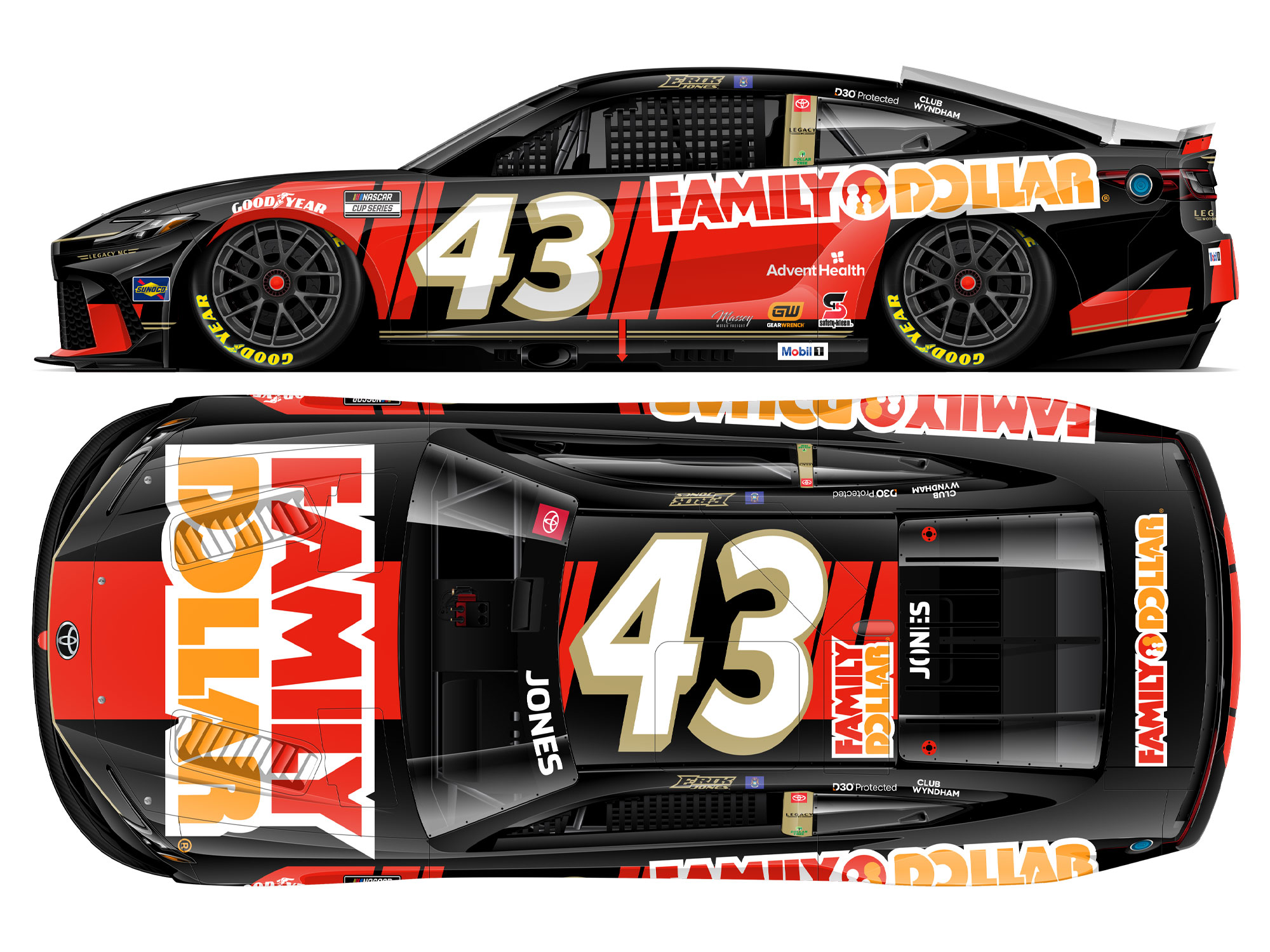 Erik Jones 2025 Family Dollar 1:64 Nascar Diecast