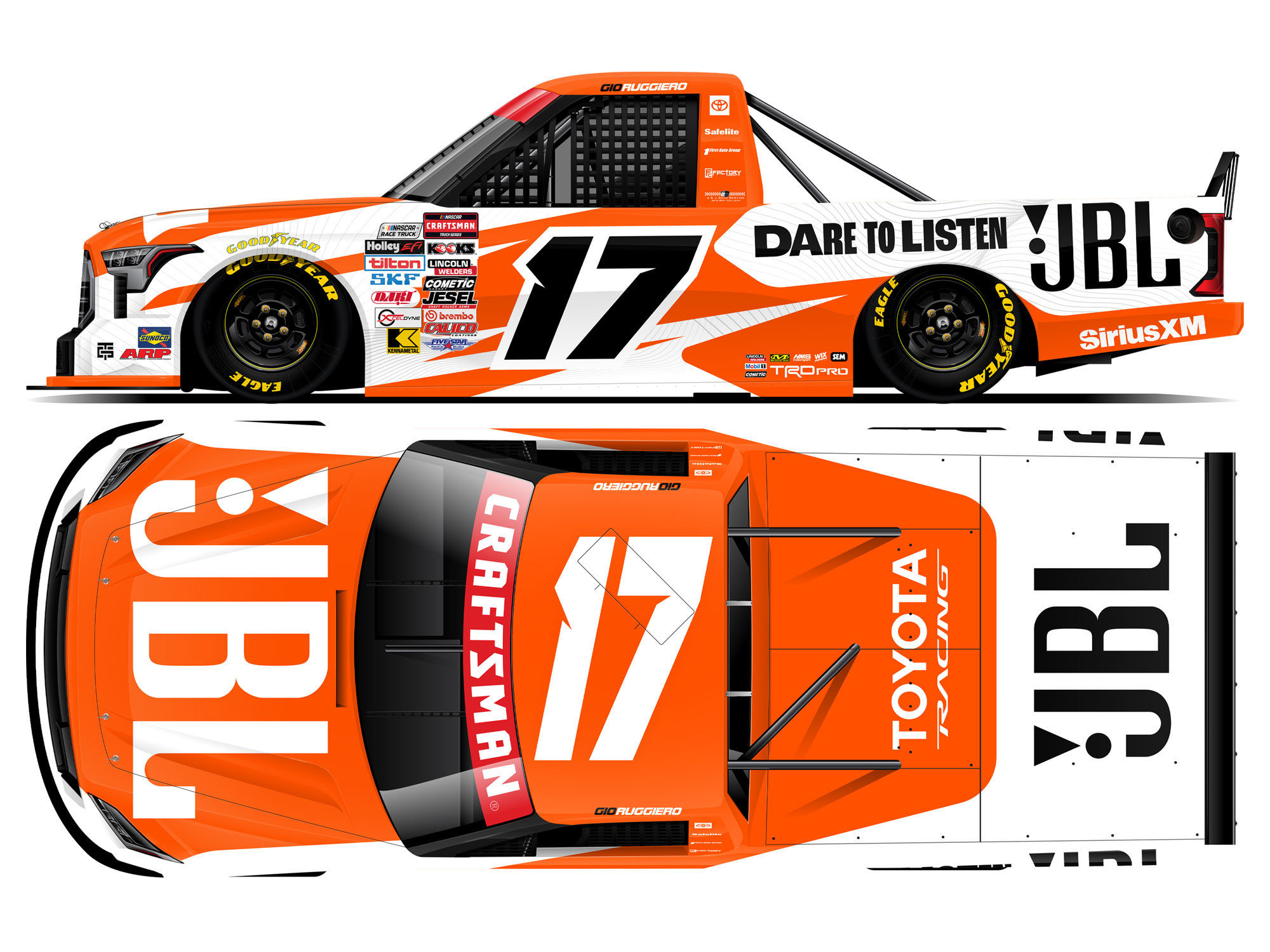 Gio Ruggiero 2026 JBL Truck Series 1:24 Nascar Diecast