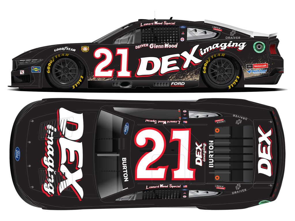 Harrison Burton Autographed 2024 Dex Imaging Throwback 1:24 Nascar