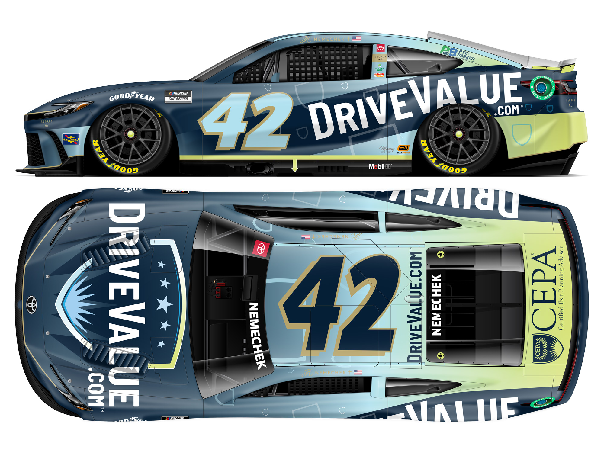 John Hunter Nemechek 2025 DriveValue.com 1:64 Nascar Diecast