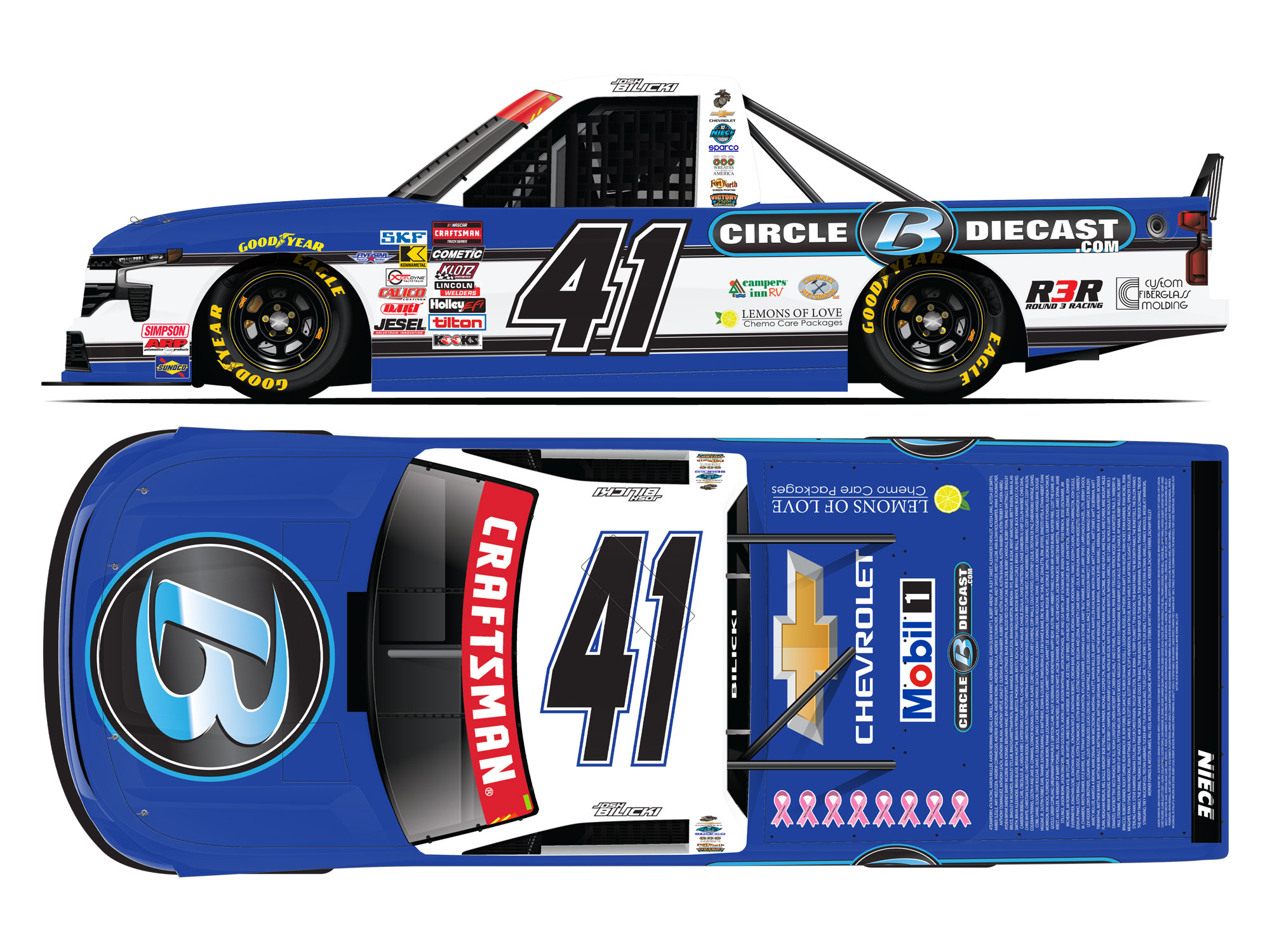 Josh Bilicki 2025 Circle B Diecast Truck Series 1:24 Nascar Diecast