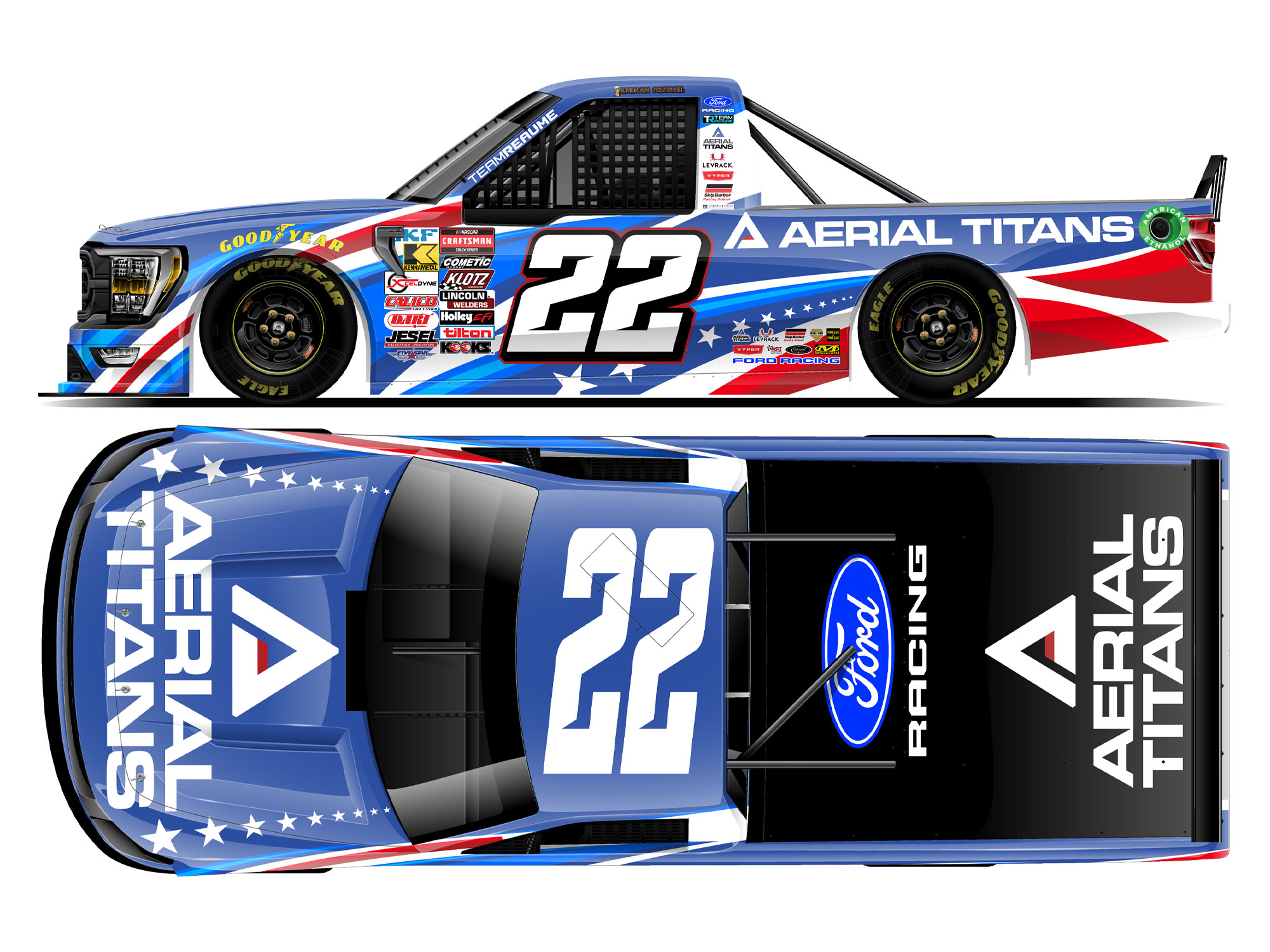 Josh Reaume 2026 Aerial Titans Truck Series 1:64 Nascar Diecast