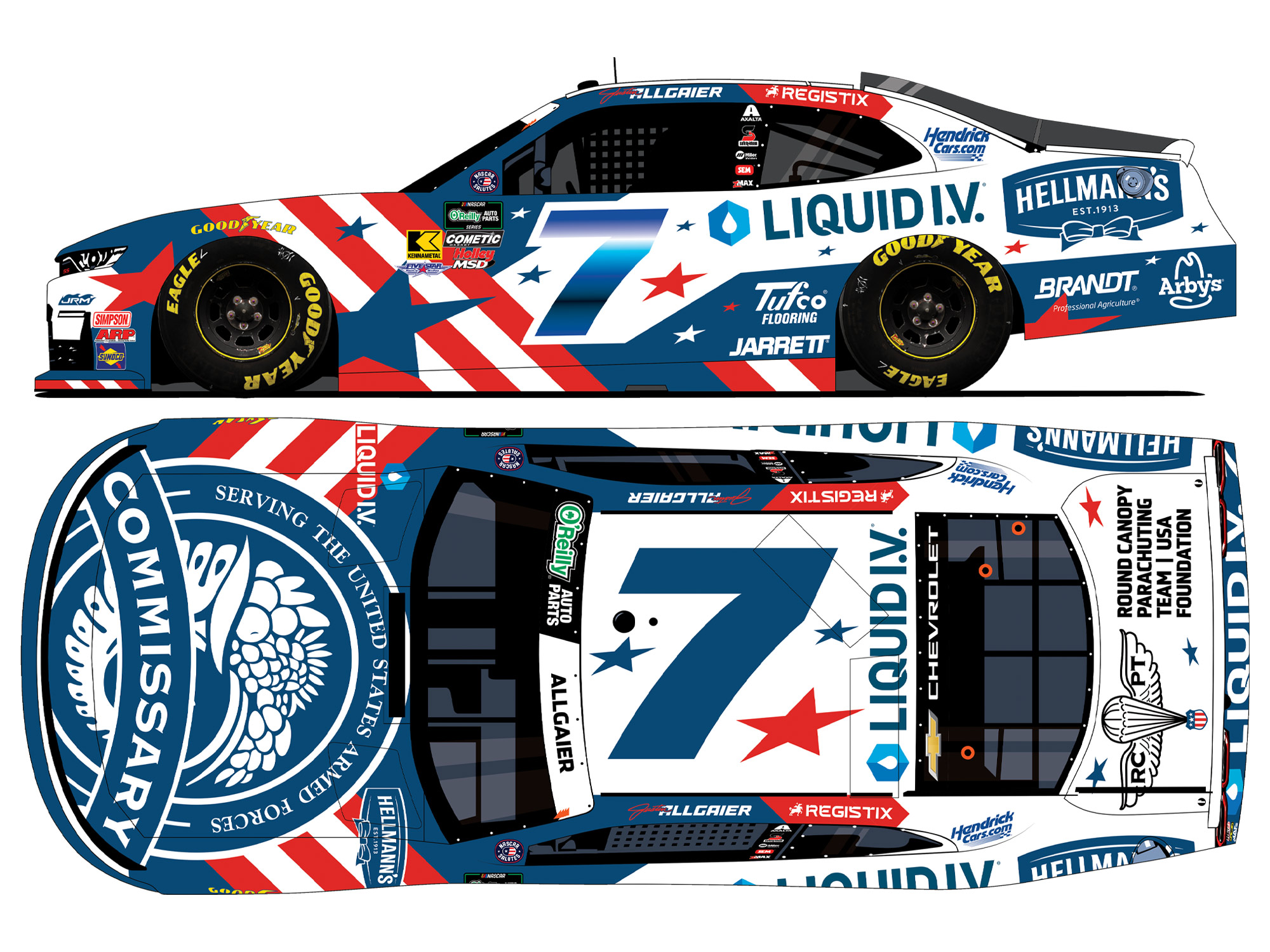 Justin Allgaier 2026 Hellmann's/Liquid I.V. DeCa 1:24 Liquid Color