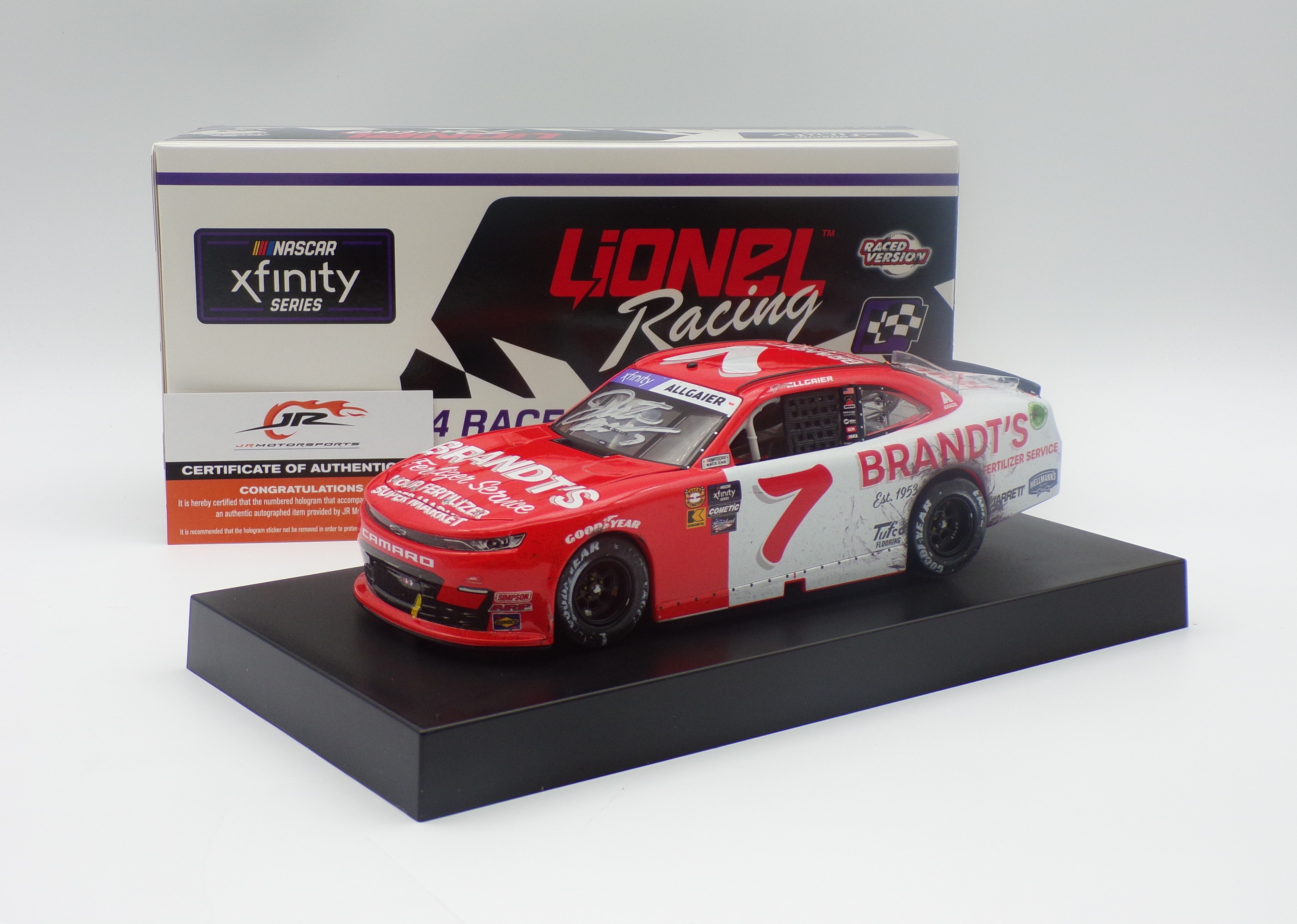 イタレリ 1/24 オーストラリアンスキャーニア Justin Allgaier Autographed 2024 Brandt Throwback Darlington 5/11
