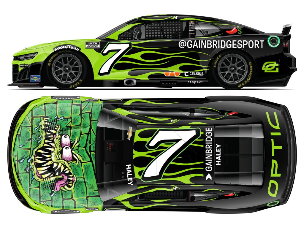 RCカー ボディとホイールセット ステッカー付き グリーンメタリック(限定版) Justin Haley 2024 Optic Gaming 1:24 Color Chrome Nascar Diecast