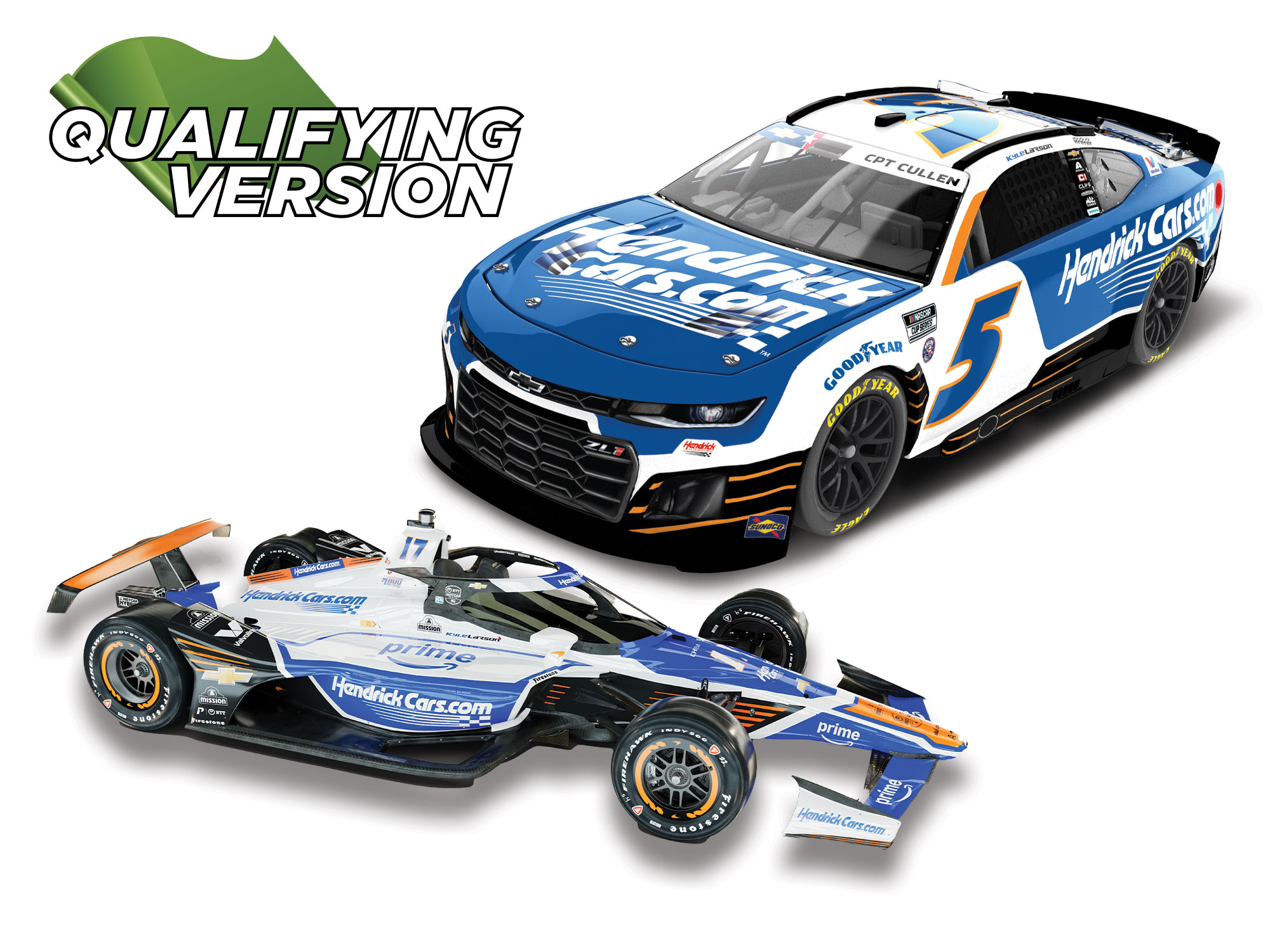 Kyle Larson 2025 Hendrick 1100 1:64 Qualifying Set