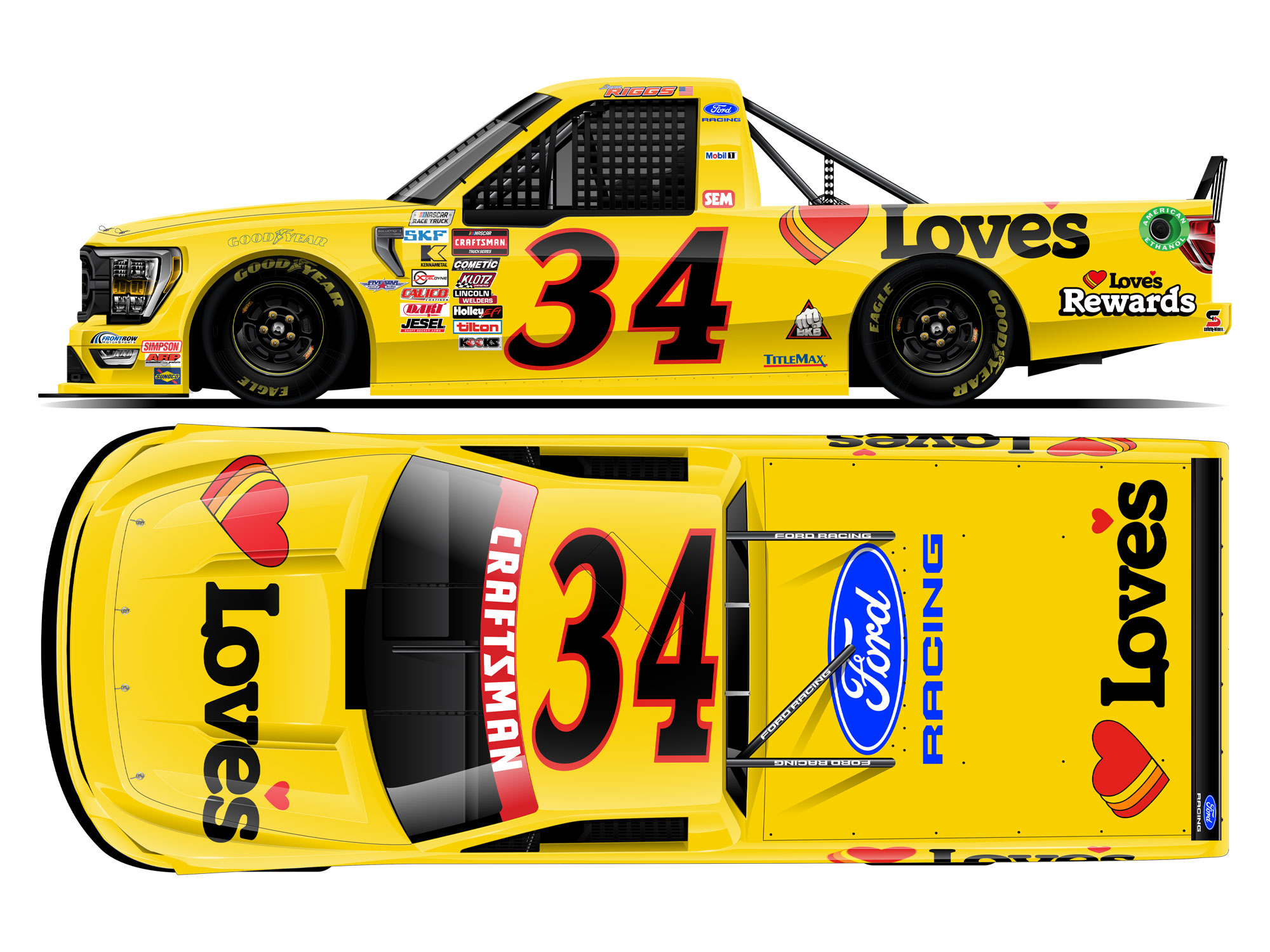 Layne Riggs 2026 Love's 1:24 Nascar Diecast