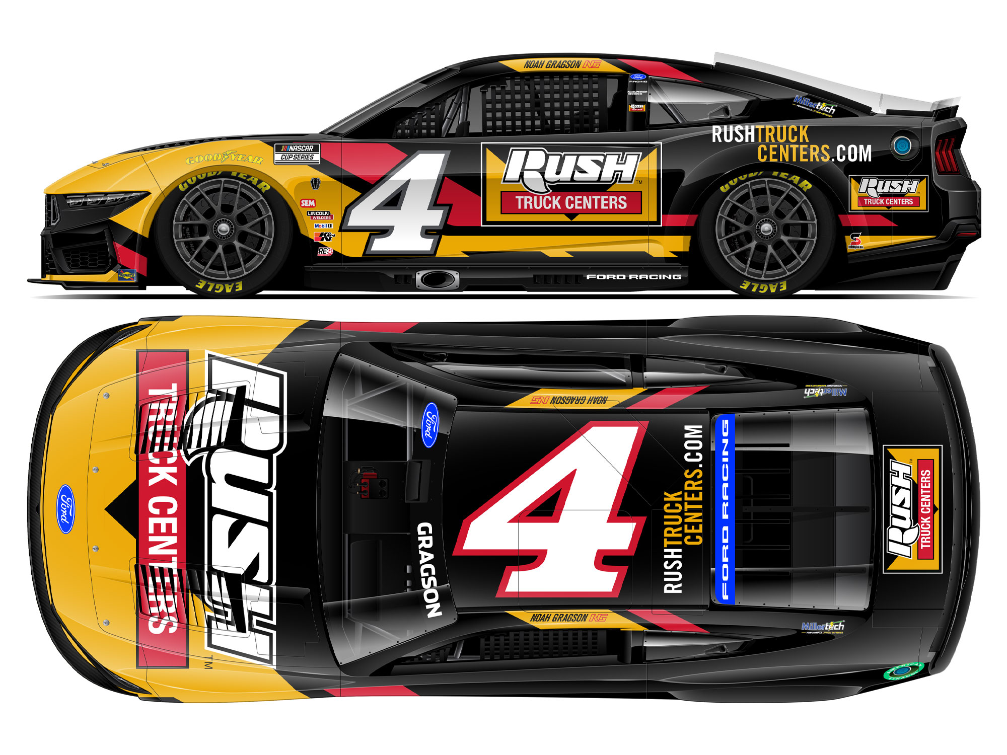 Noah Gragson 2026 Rush Truck Centers 1:24 Color Chrome Nascar Diecast