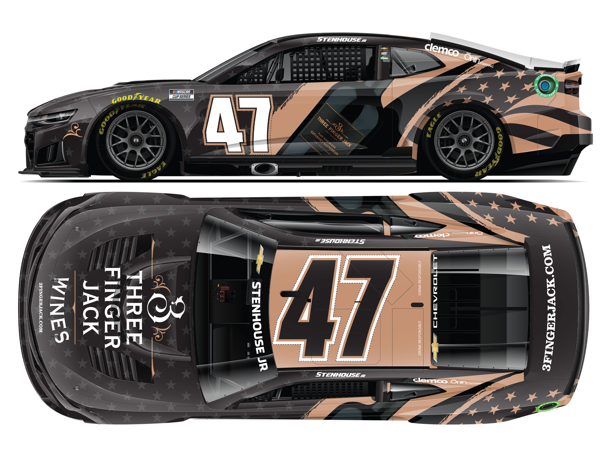 Ricky Stenhouse Jr. 2026 Three Finger Jack Wines 1:64 Nascar