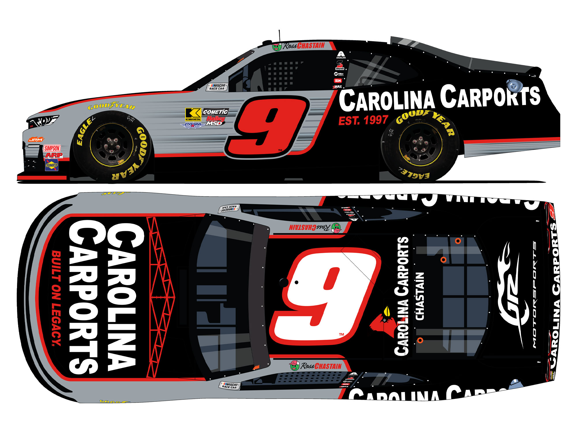 Ross Chastain 2026 Carolina Carports 1:24 Xfinity Diecast