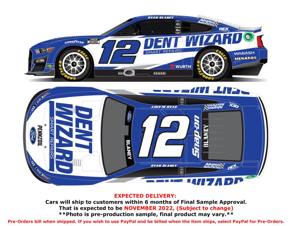 Ryan Blaney 2022 Dent Wizard 1:24 Nascar Diecast
