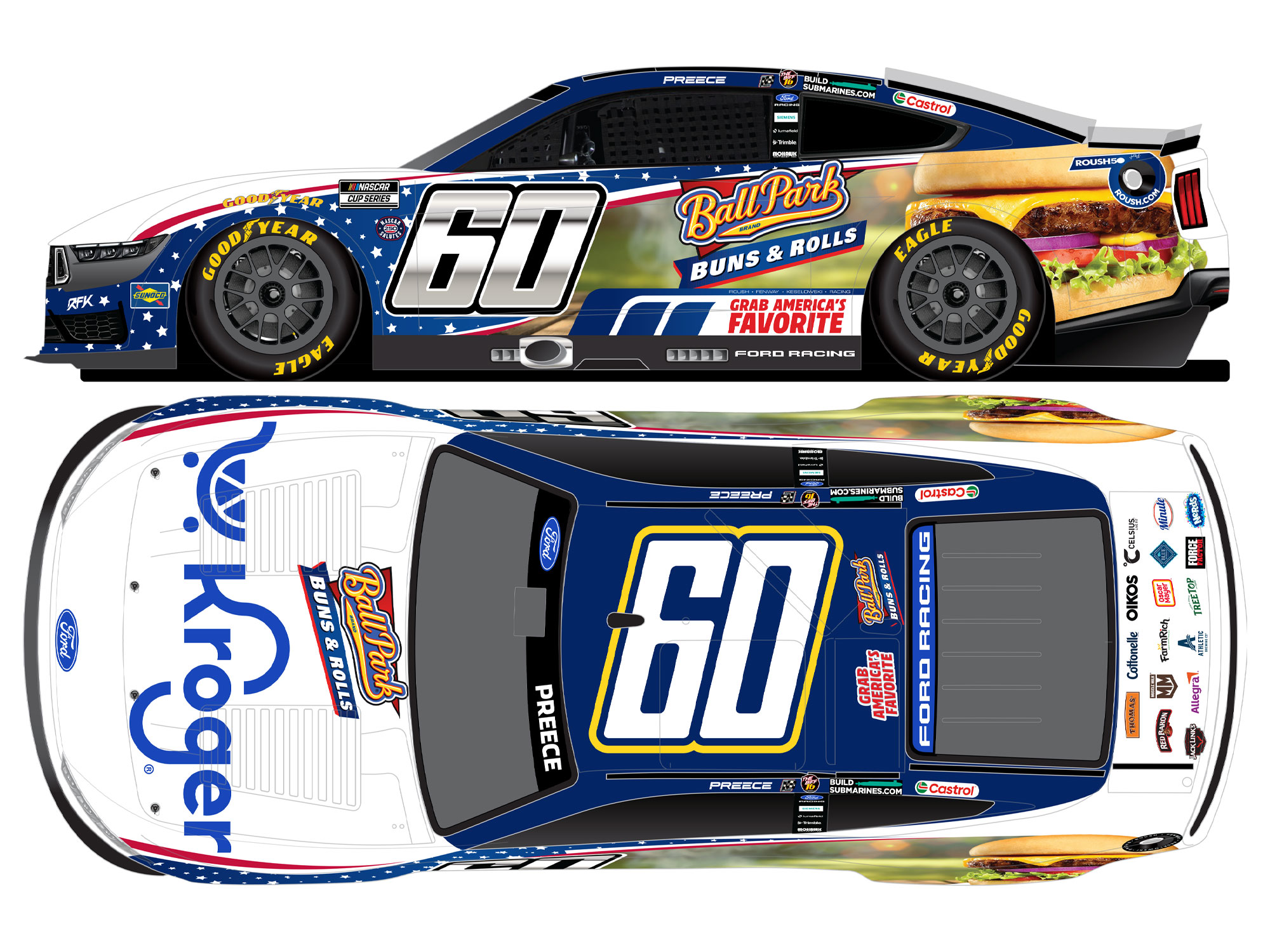 Ryan Preece 2026 Kroger/Ball Park Buns & Rolls 1:24 Galaxy Nascar Ryan Preece 2026 Kroger/Ball Park Buns & Rolls 1:24 Galaxy Nascar