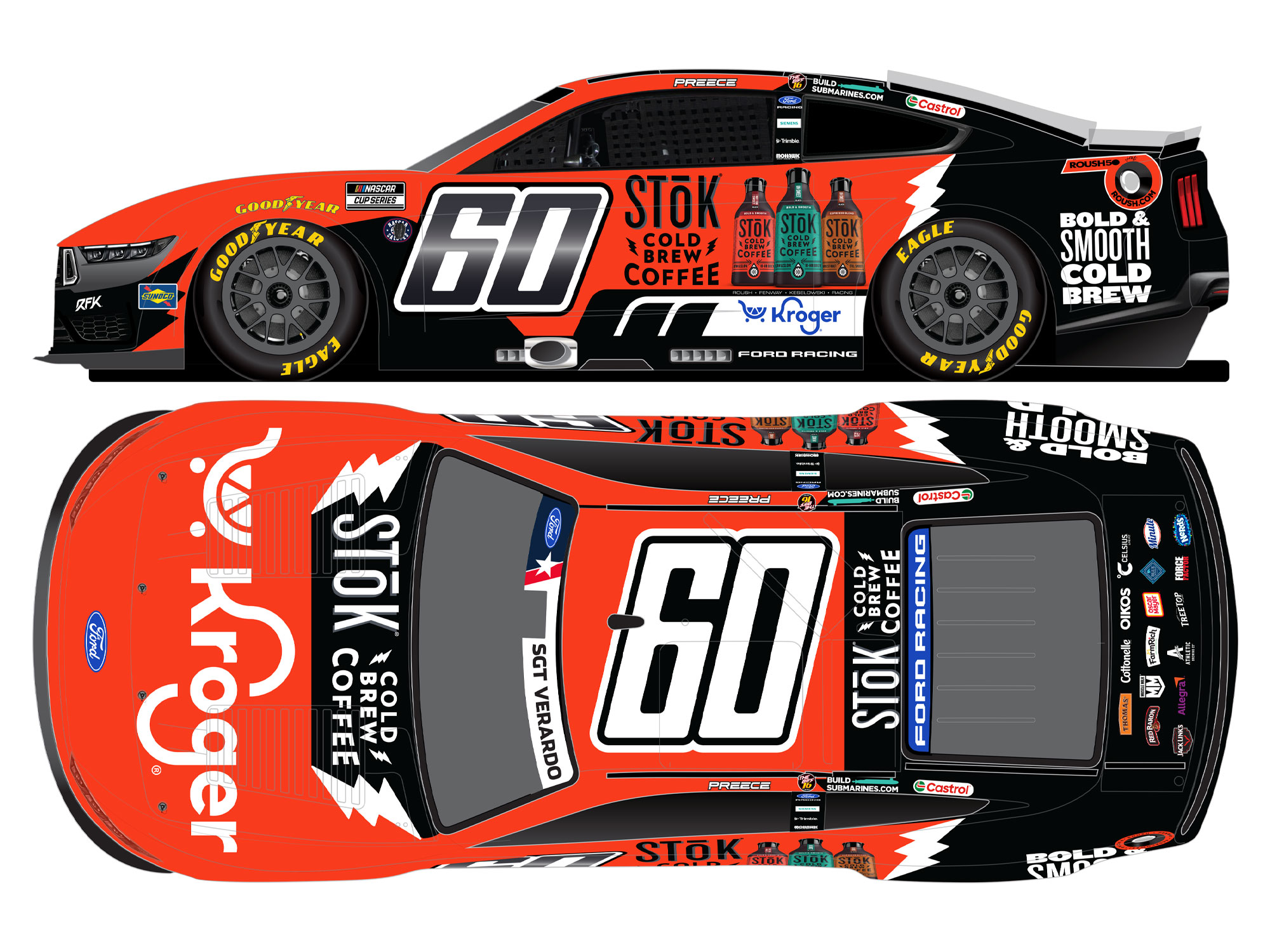 Ryan Preece 2026 Kroger/Stok Cold Brew Coffee 1:64 Nascar Diecast