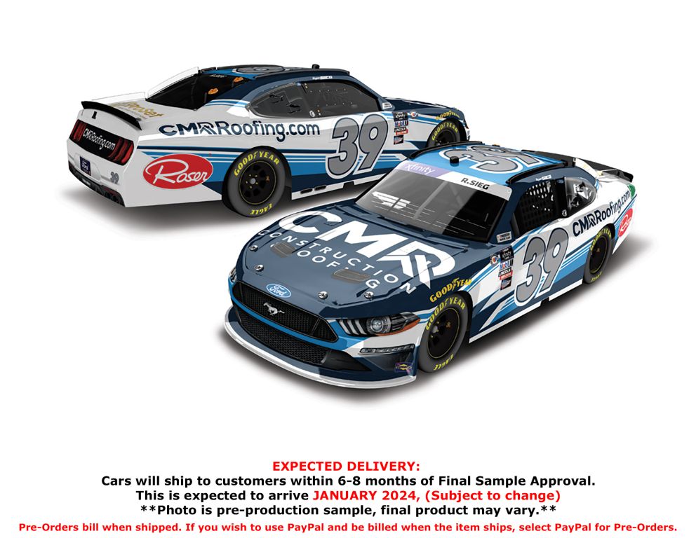 Ryan Sieg 2023 CMR Roofing 1:24 Nascar Diecast