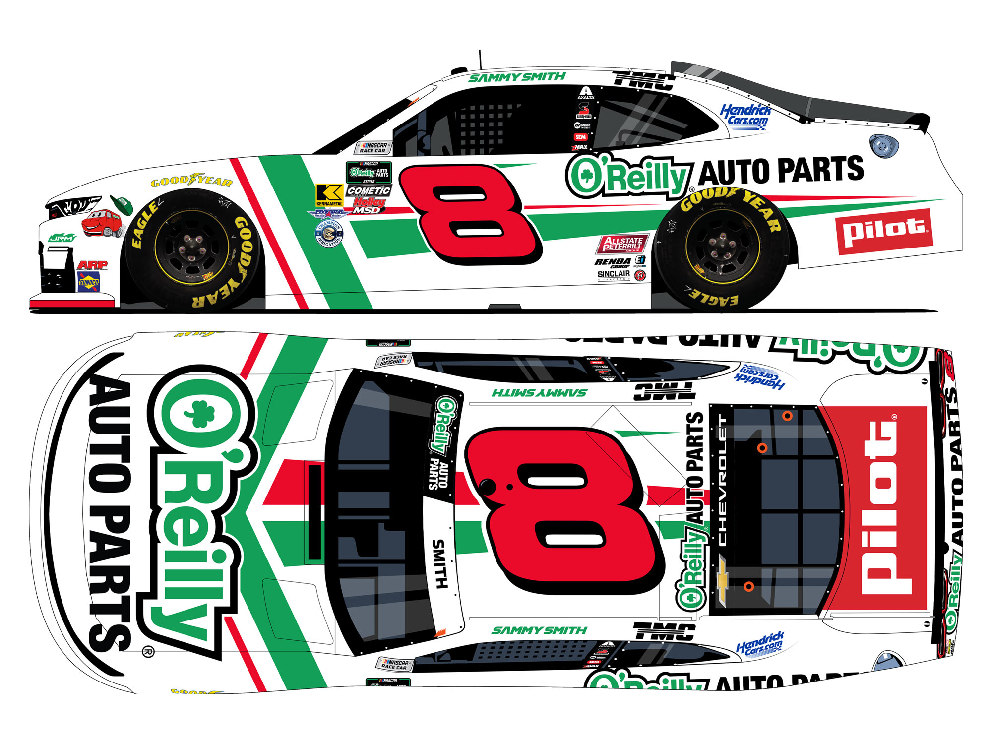 マイフェアレニー Sammy Smith 2026 O'Reilly Auto Parts 1:24 Nascar Diecast - O