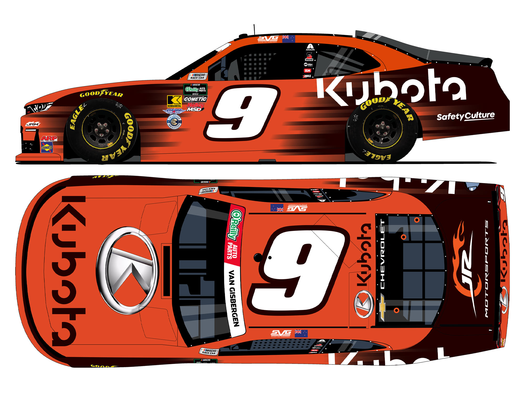 Shane Van Gisbergen 2026 Kubota 1:64 Nascar Diecast - O'Reilly