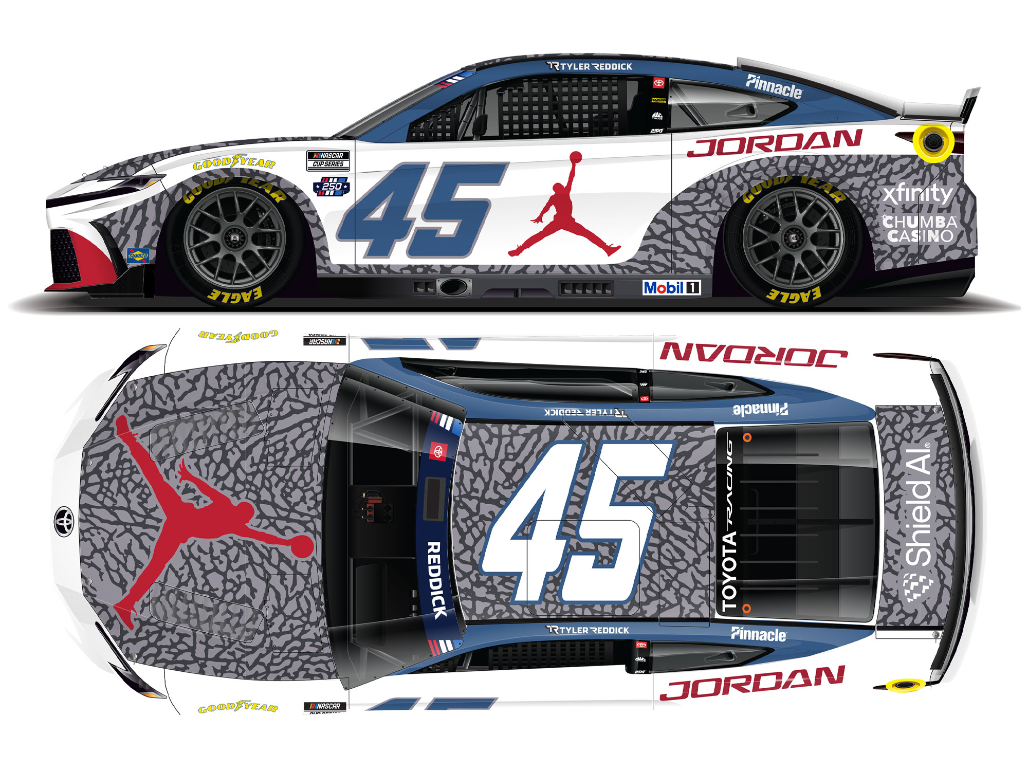 Tyler Reddick 2026 Jordan Brand Chicago 1:64 Nascar Diecast