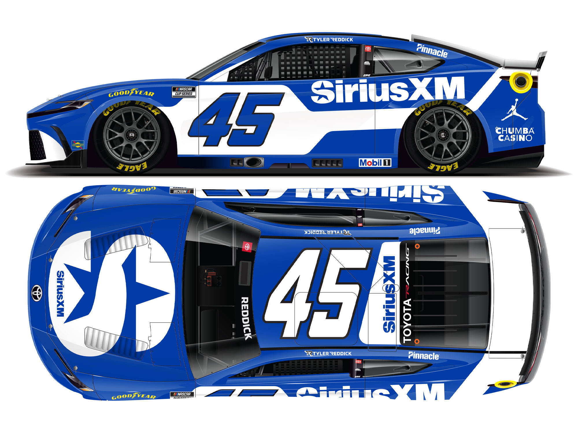 Tyler Reddick 2026 SiriusXM 1:64 Nascar Diecast