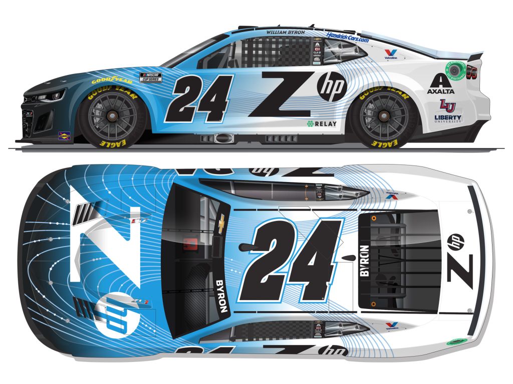 William Byron 2025 Z BY HP 1:24 Color Chrome Nascar Diecast