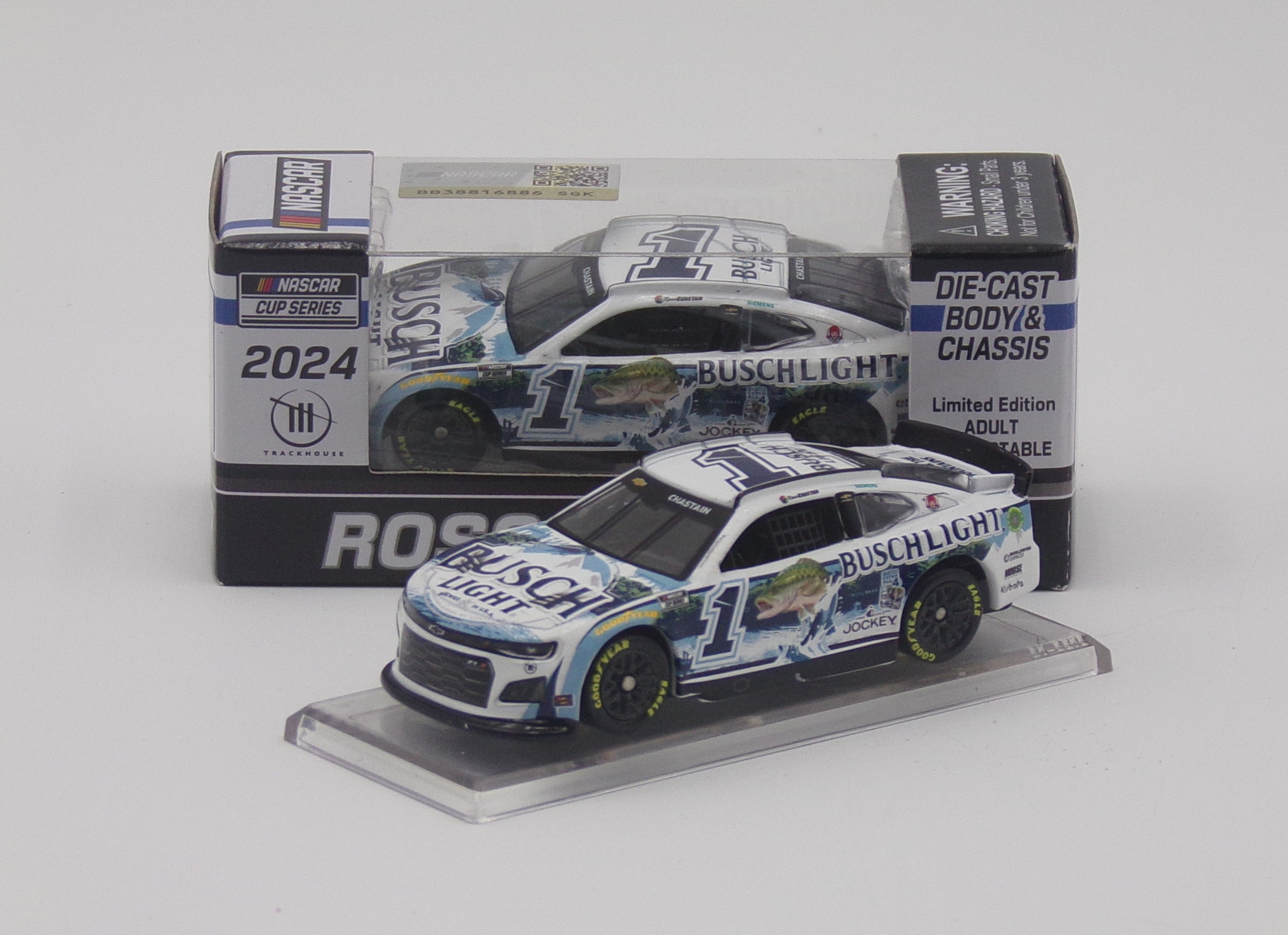 Lionel Racing Ross Chastain 2024 BL Fishing Diecast - Auto Pressofusa Scala 1:64, Collezionabile Da Pesca
