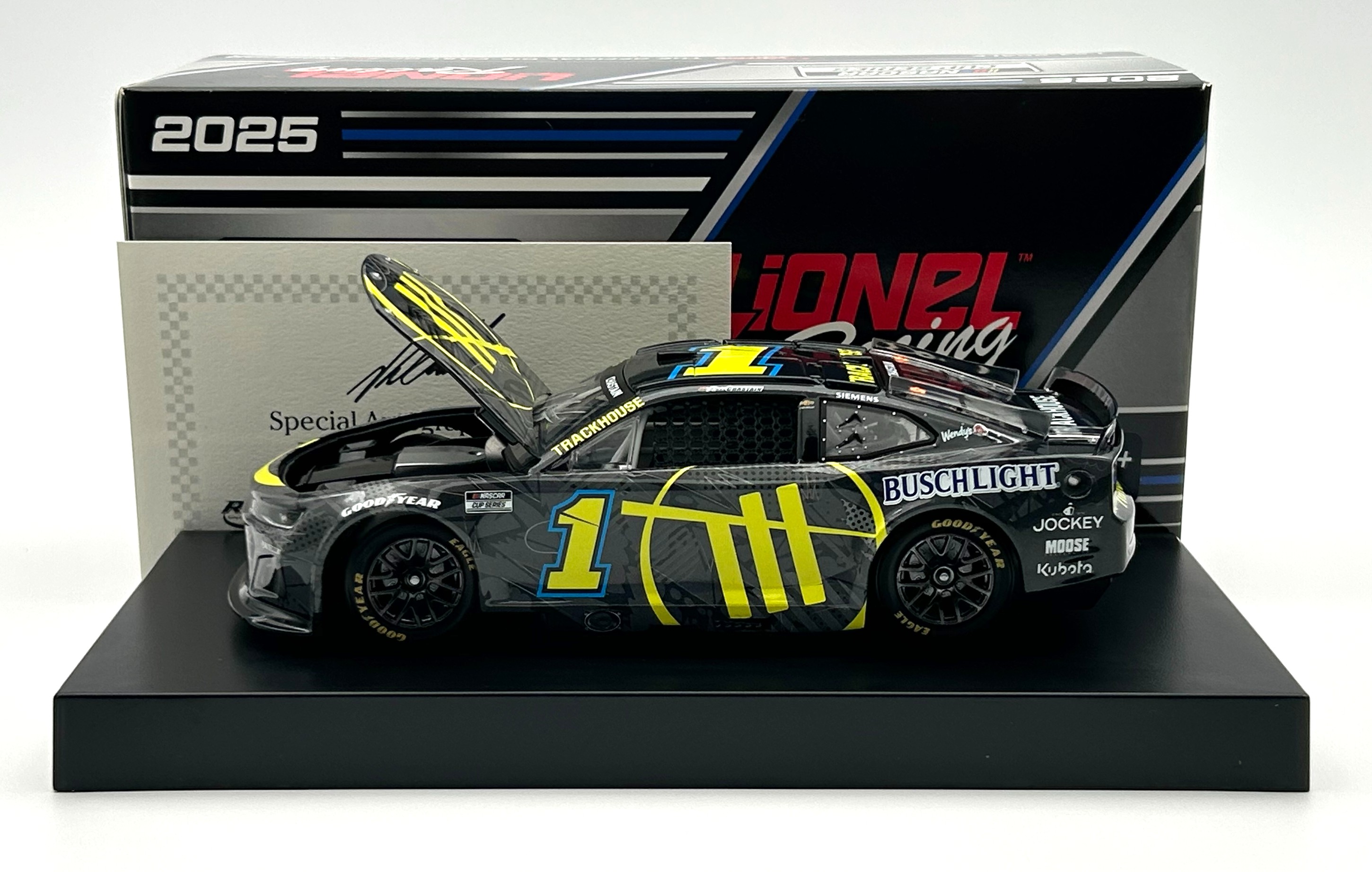 マストハウス・スペシャルリリース　THE NO.5 SERIES Ross Chastain Autographed 2025 Trackhouse 1:24 Nascar Diecast