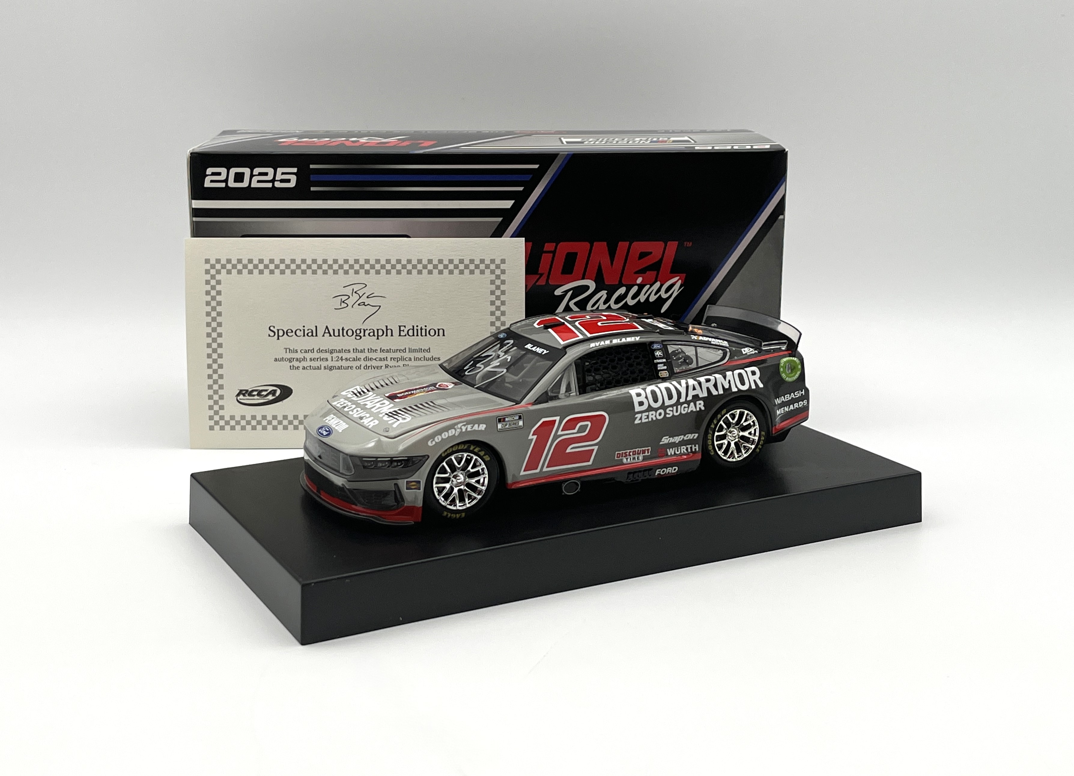 Ryan Blaney Autographed 2025 BodyArmor Zero Sugar 1:24 Nascar Diecast