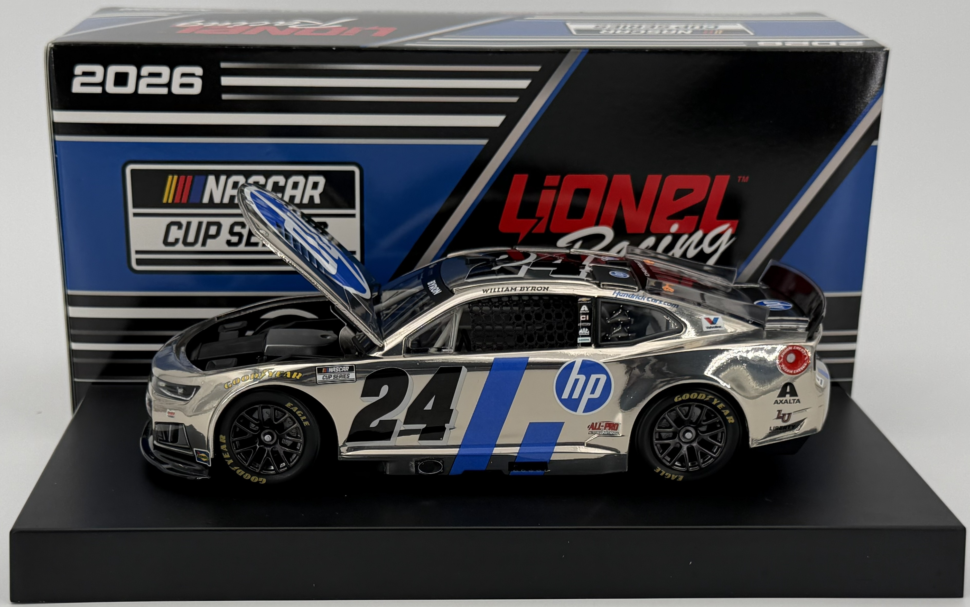 William Byron 2026 HP 1:24 Color Chrome Nascar Diecast