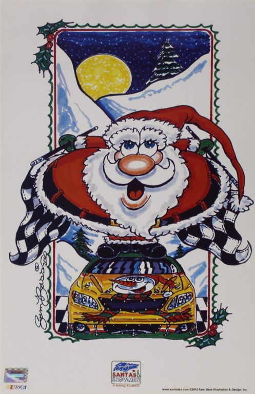 2010 Santa on Race Car MINI Poster 11 