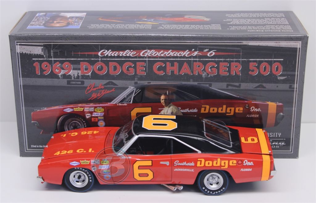 Charlie Glotzbach Autographed #6 1969 Dodge Charger 500 1:24 University ...