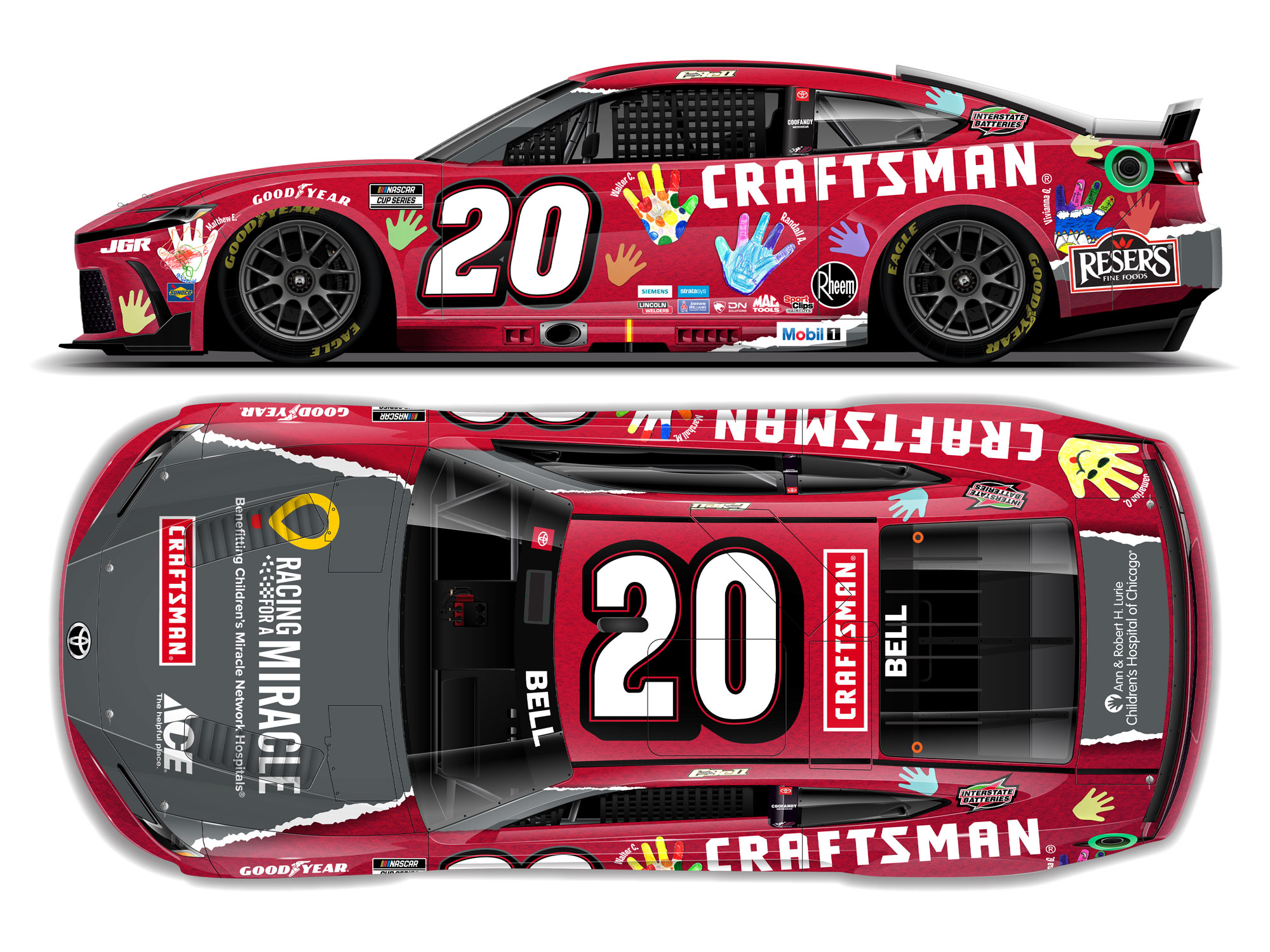 Doc Miracle Racing Christopher Bell 2025 Craftsman/Racing for a Miracle 1:64 Nascar Diecast